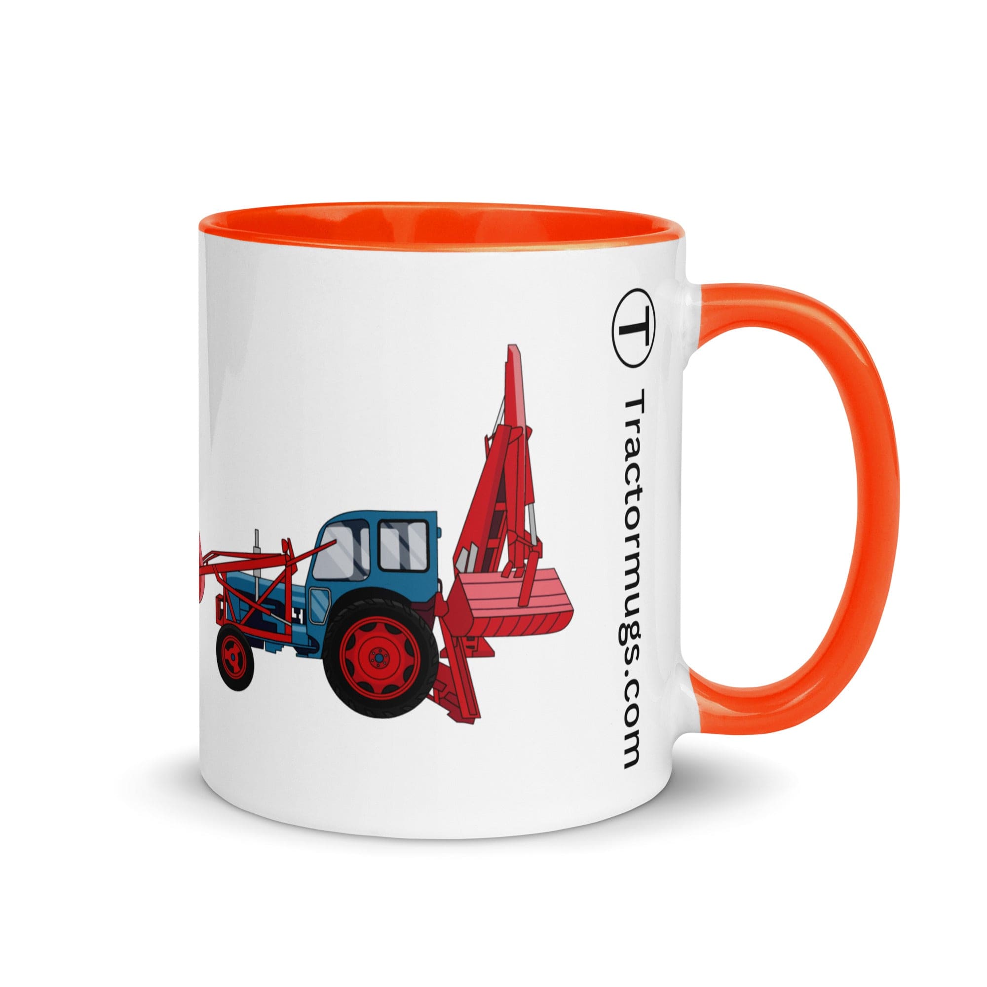 farmodelsuk Orange JCB Major Loader Mug with Color Inside Quality Farmers Merch