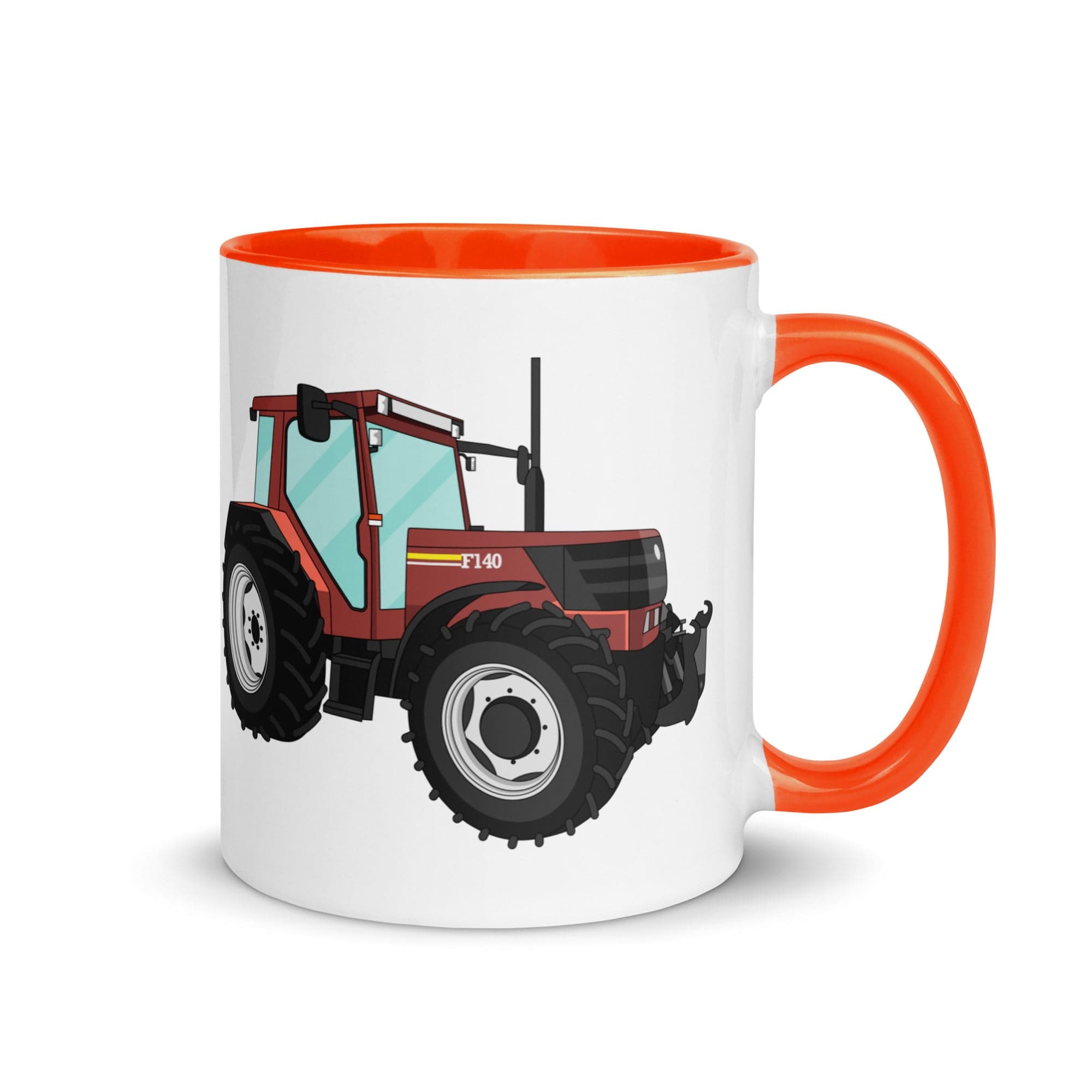 Fiat Mug with Color Inside Orange FIAT F140 Turbo | Mug with Color Inside Quality Farmers Merch