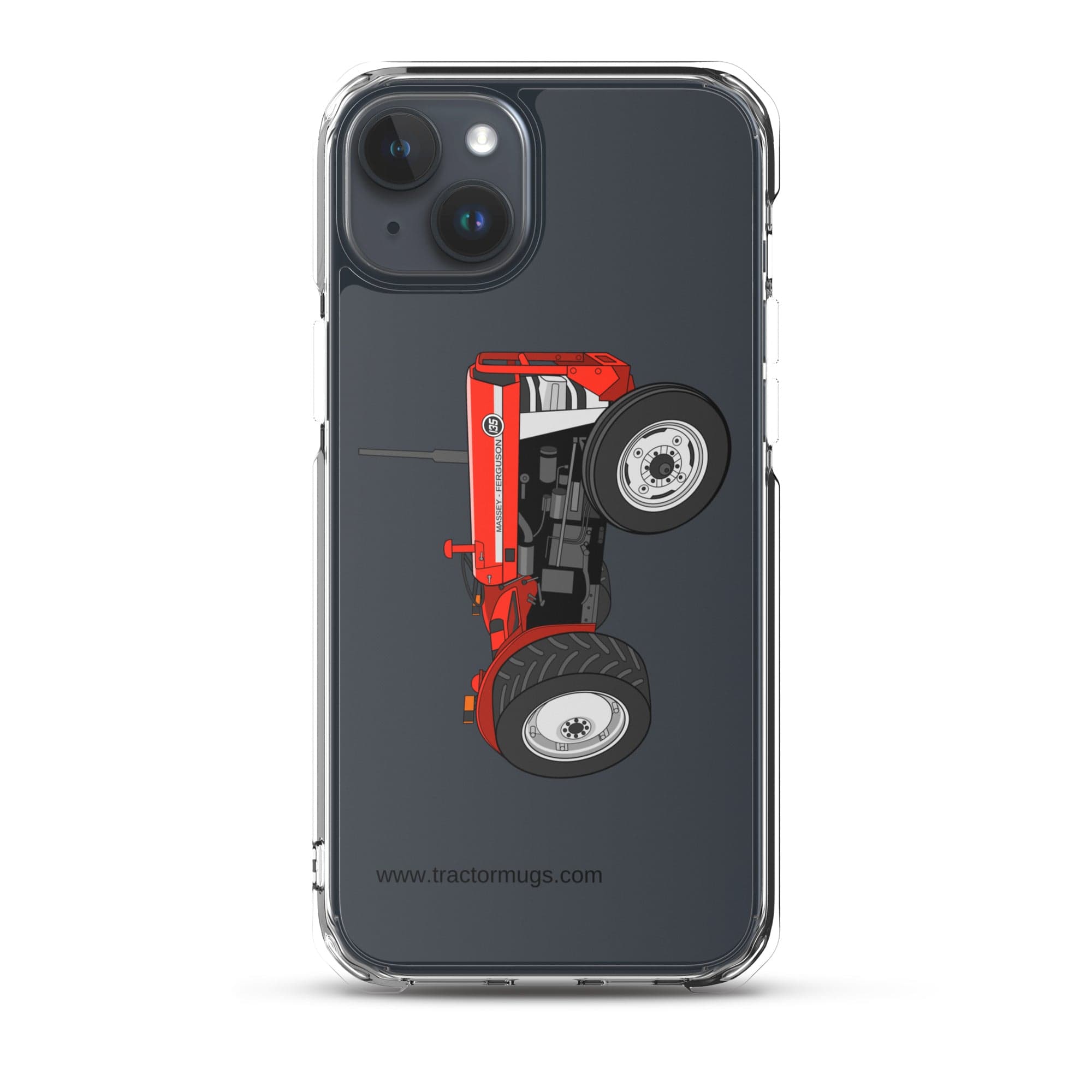 Massey Ferguson Clear Case for iPhone® iPhone 15 Plus Massey Ferguson 135 | Clear Case for iPhone® Quality Farmers Merch