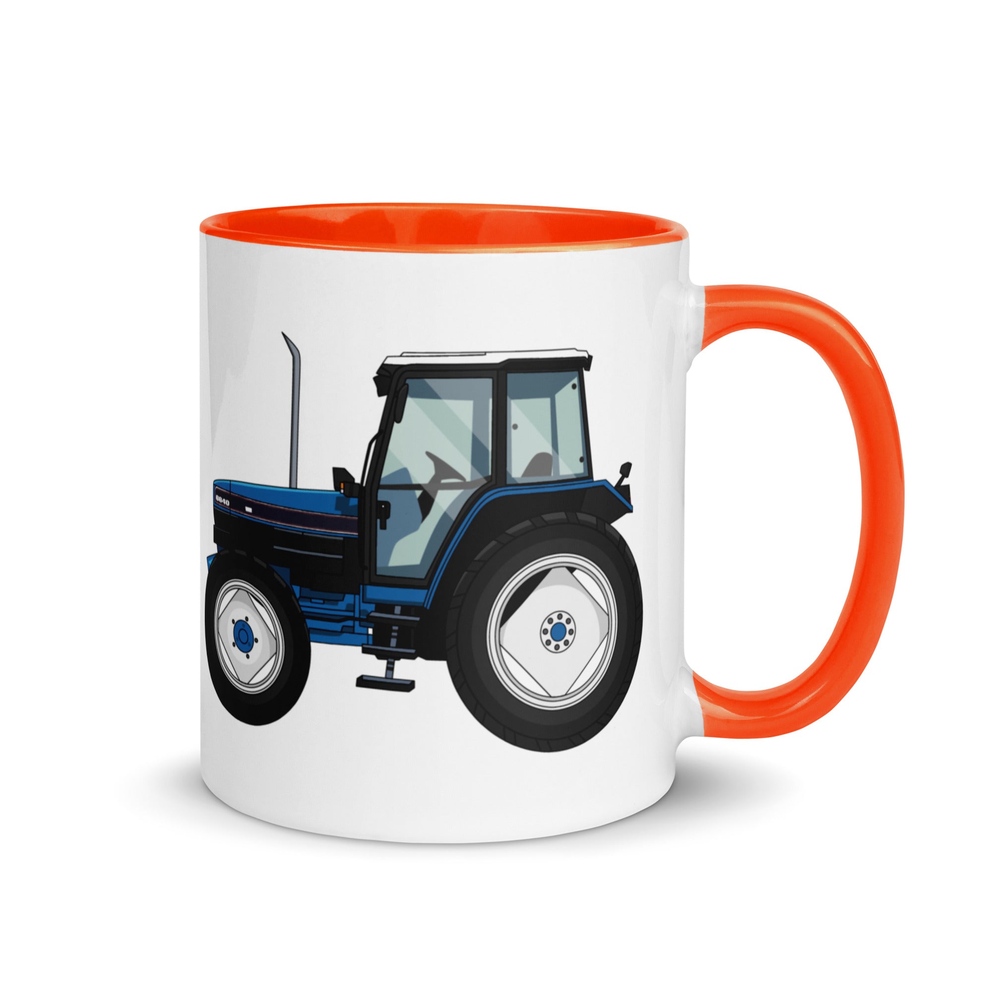 The Farmers Mugs Store Mug Orange Ford 6640 Mug with Color Inside Quality Farmers Merch