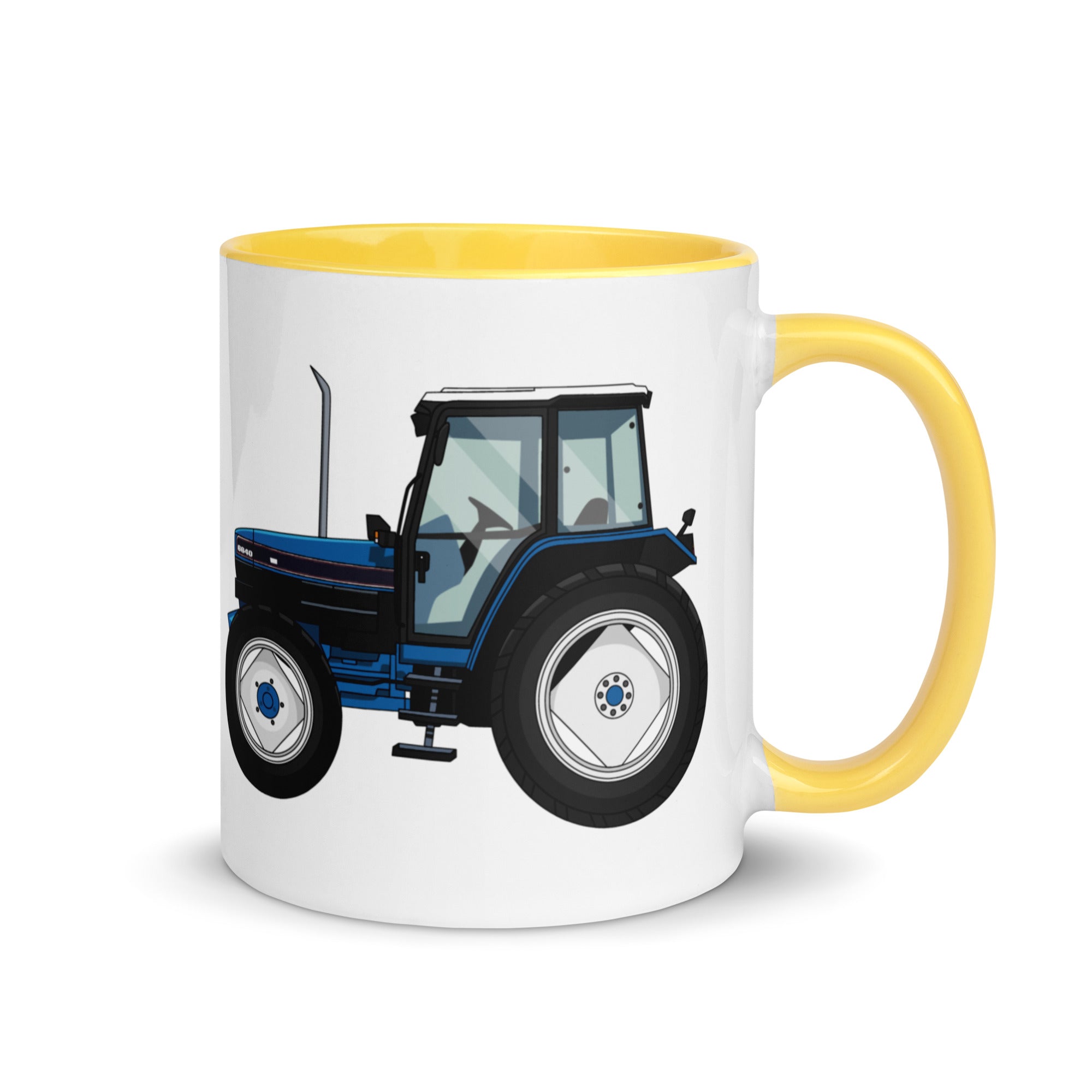 The Farmers Mugs Store Mug Yellow Ford 6640 Mug with Color Inside Quality Farmers Merch