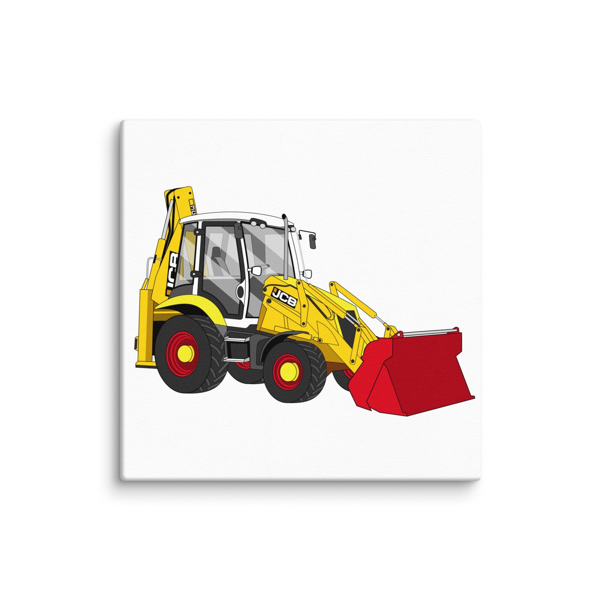 The Tractor Mugs Store 10″×10″ JCB 3CX 70th Anniversary Edition | Canvas Quality Farmers Merch