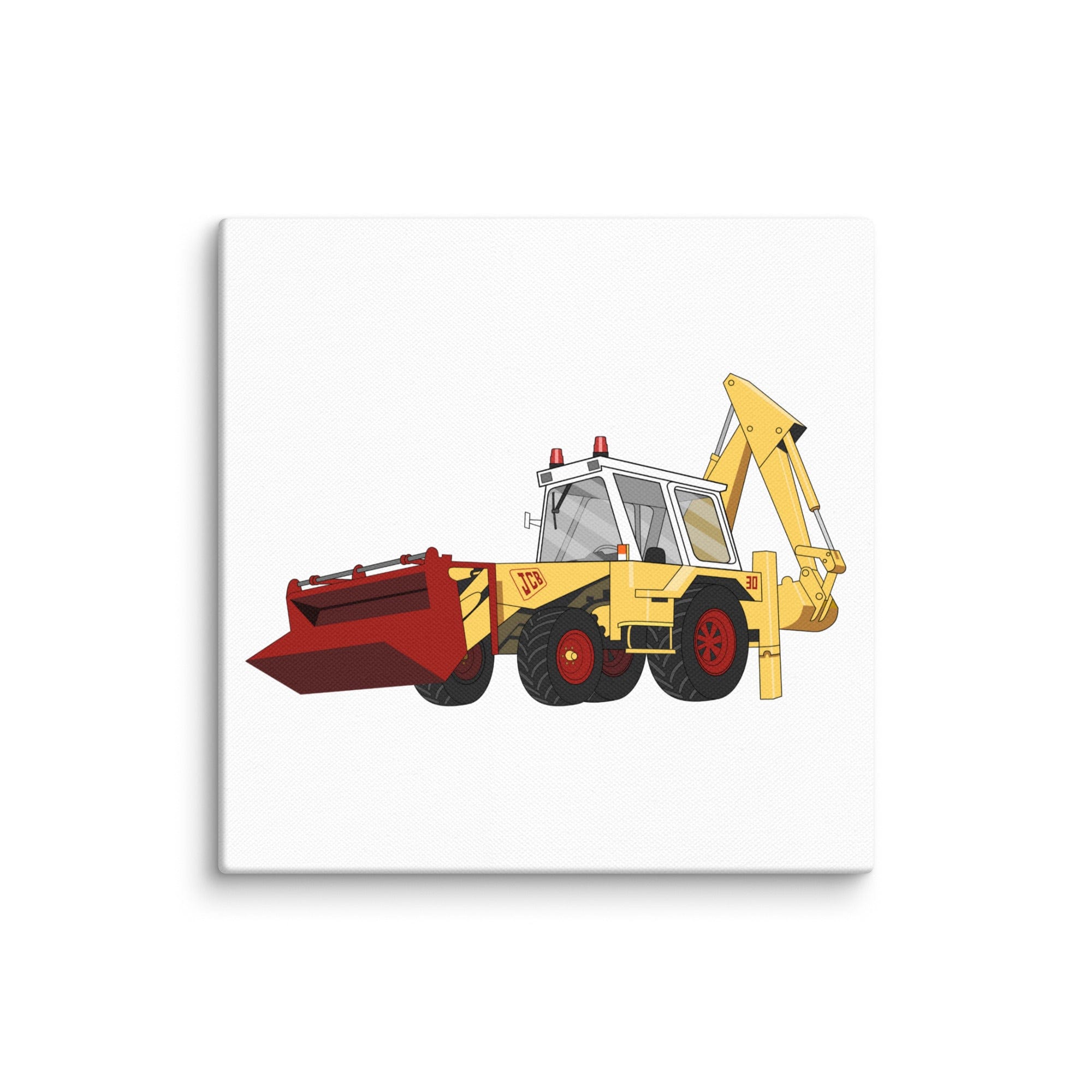 The Tractor Mugs Store 10″×10″ JCB 3D (1975) | Canvas Quality Farmers Merch