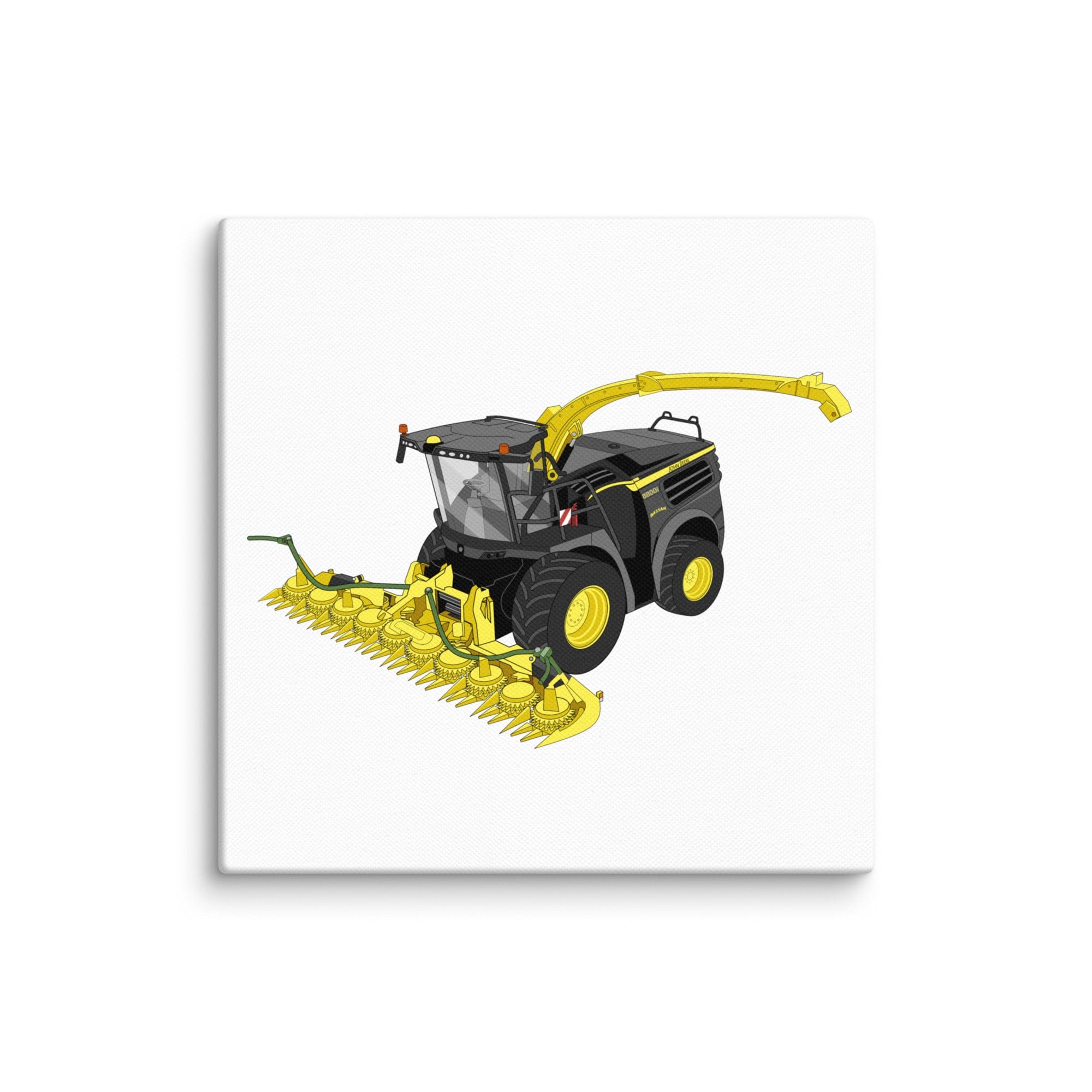 The Tractor Mugs Store 10″×10″ John Deere 8800 Black Beauty Silage Harvester | Canvas Quality Farmers Merch