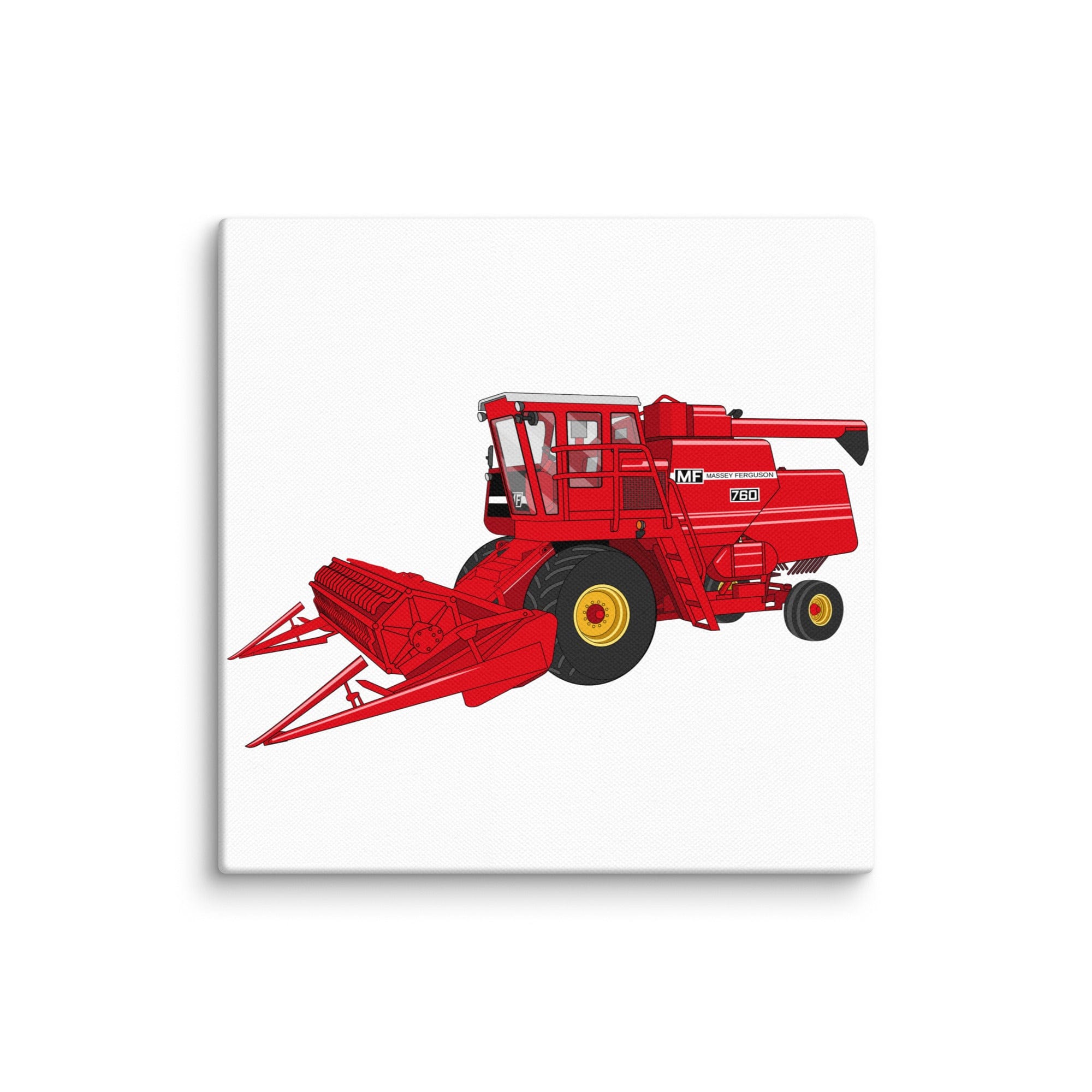 The Tractor Mugs Store 10″×10″ Massey 760 Combine Harvester | Canvas Quality Farmers Merch