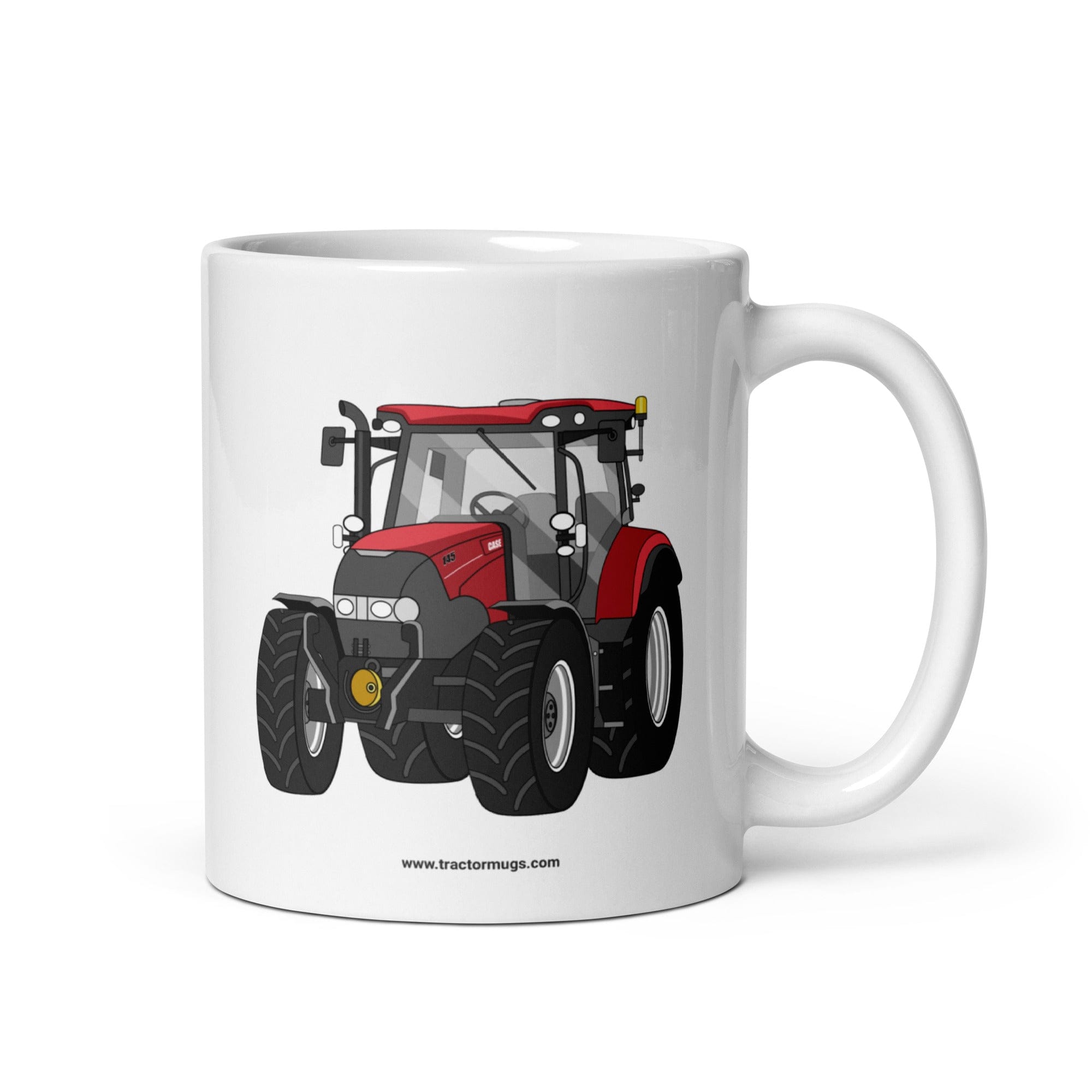 The Tractor Mugs Store 11 oz Case IH Maxxum 145 | White glossy mug Quality Farmers Merch