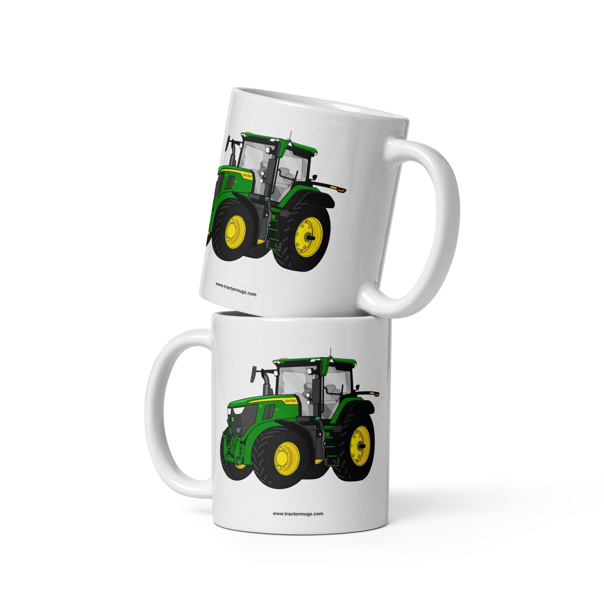 The Tractor Mugs Store 11 oz John Deere 7R 350 Auto Power | White glossy mug Quality Farmers Merch