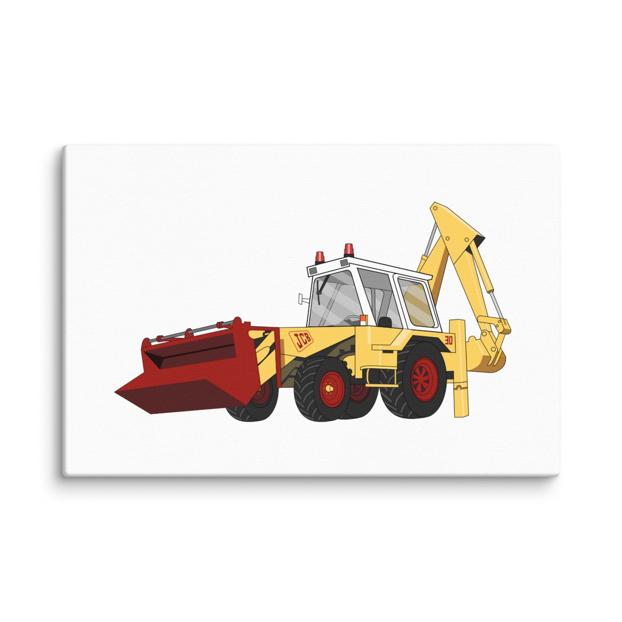 The Tractor Mugs Store 12″×18″ JCB 3C (1975) | Canvas Quality Farmers Merch