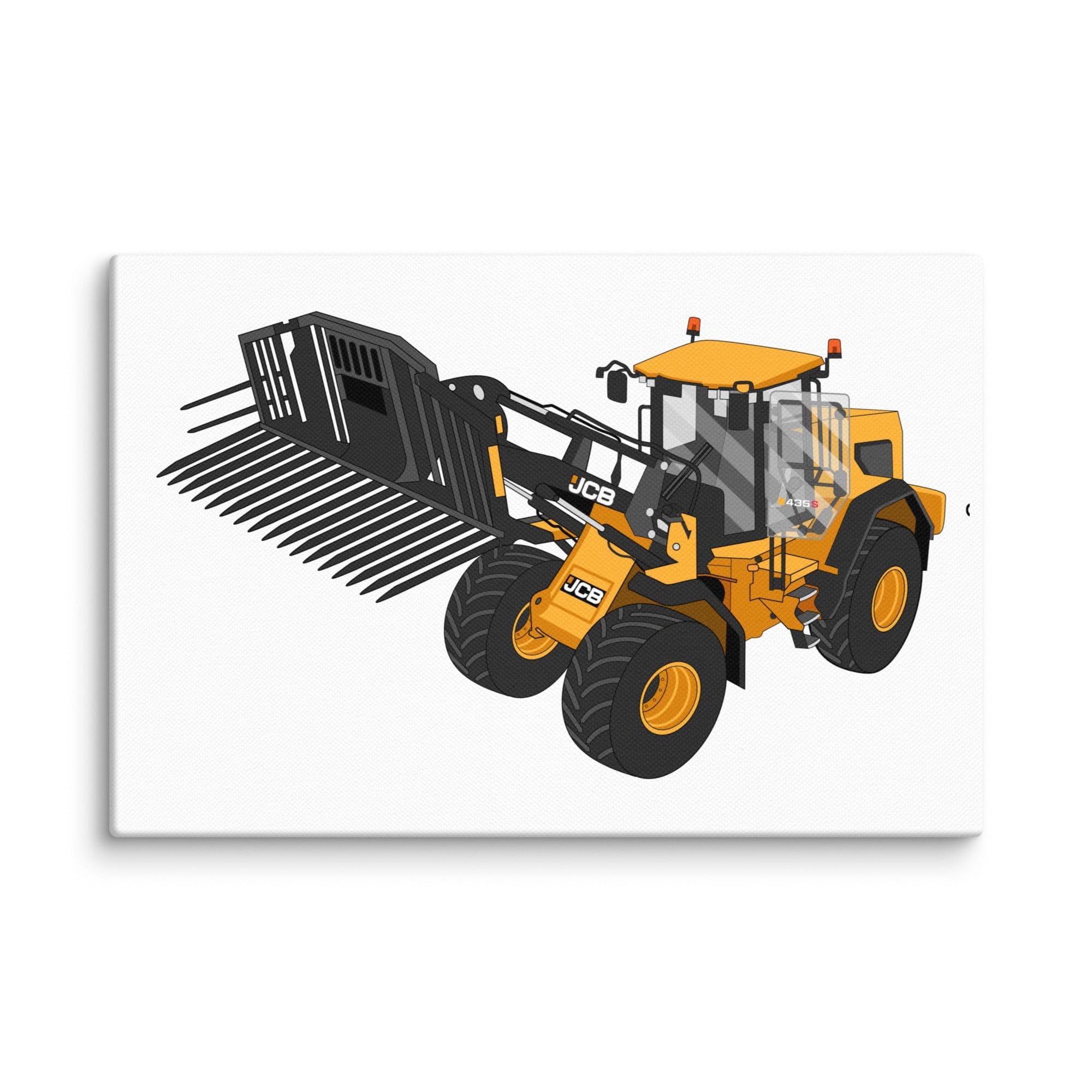 The Tractor Mugs Store 12″×18″ JCB 435 S Farm Master | Canvas Quality Farmers Merch
