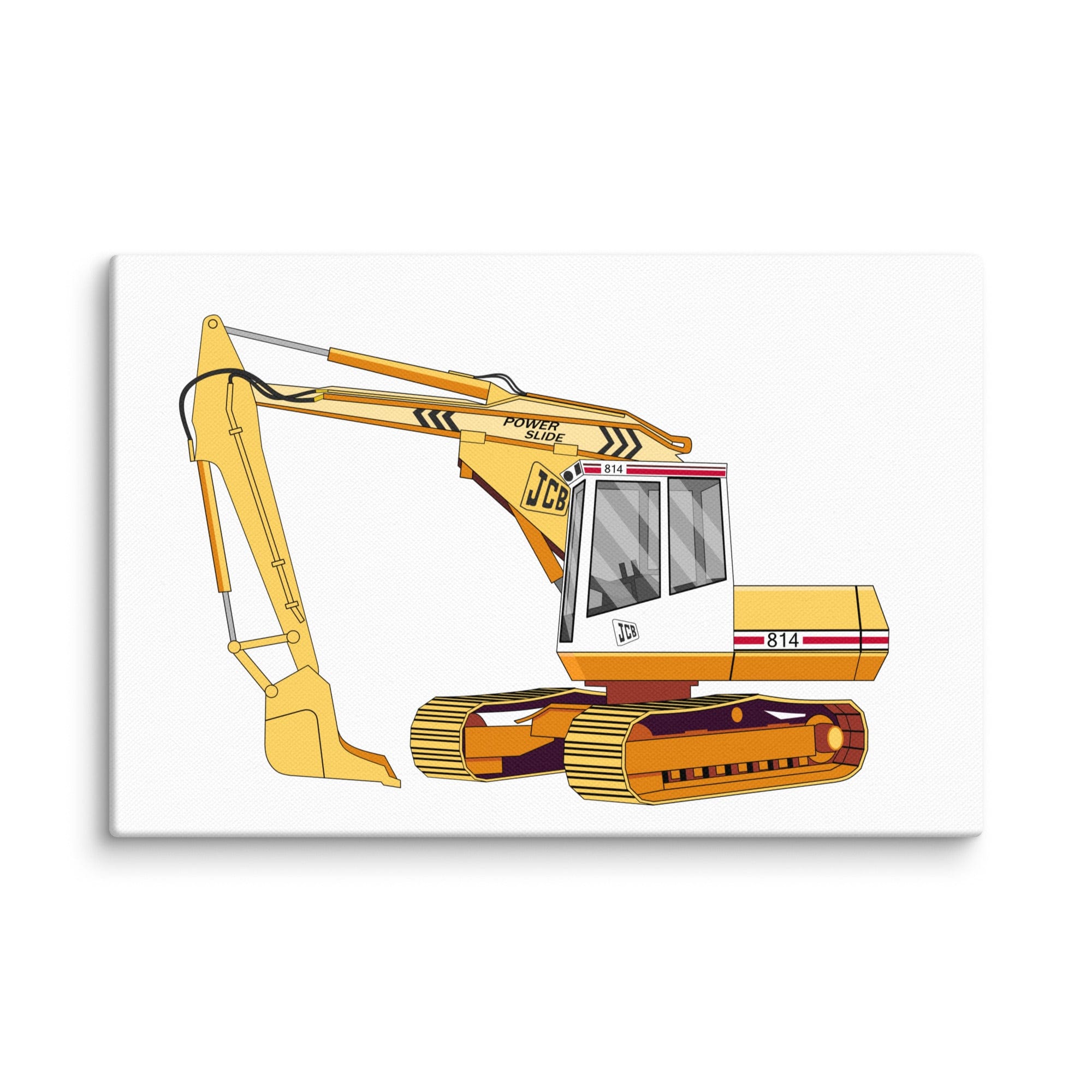 The Tractor Mugs Store 12″×18″ JCB 814 Super | Canvas Quality Farmers Merch