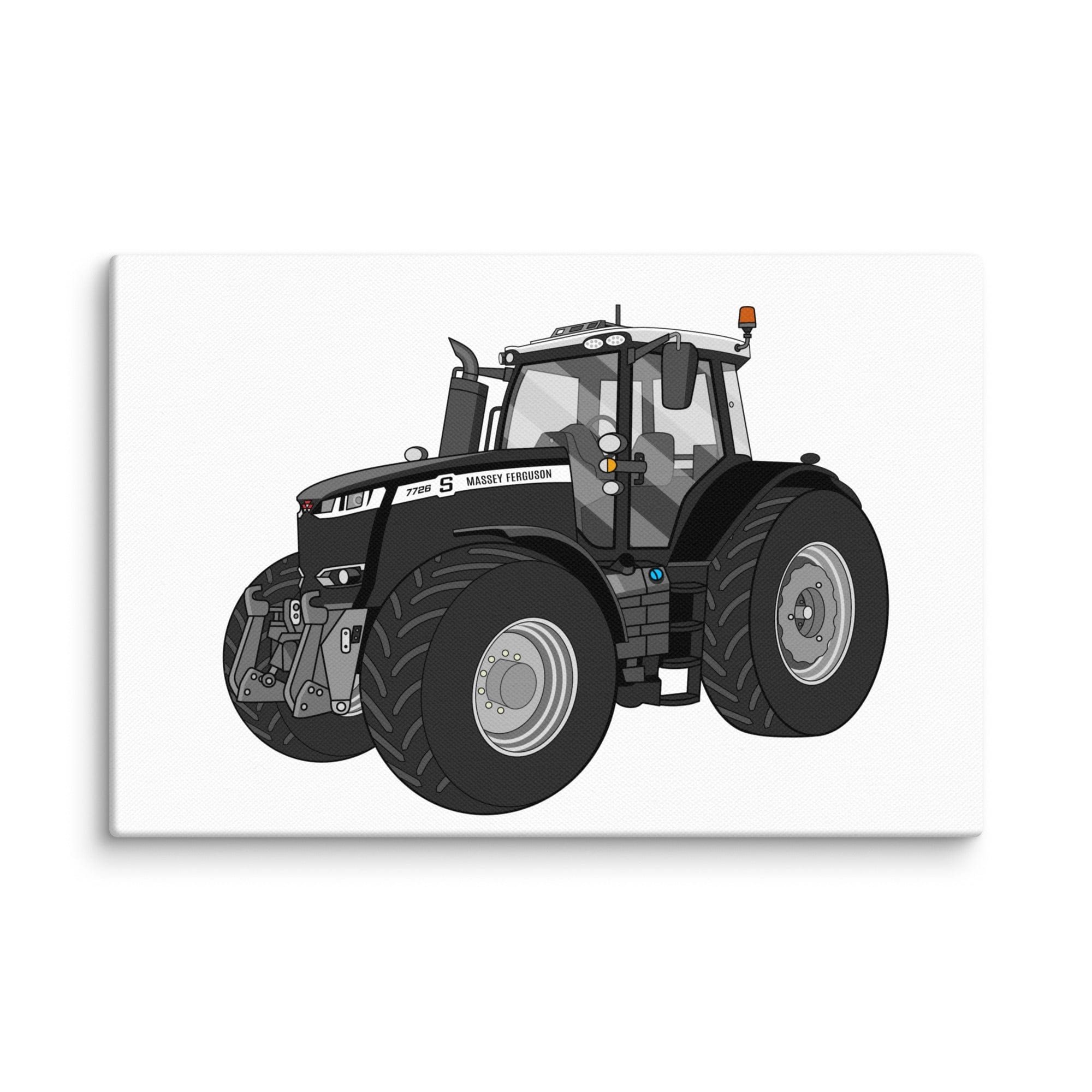 The Tractor Mugs Store 12″×18″ Massey Ferguson 7726S Black Beauty | Canvas Quality Farmers Merch