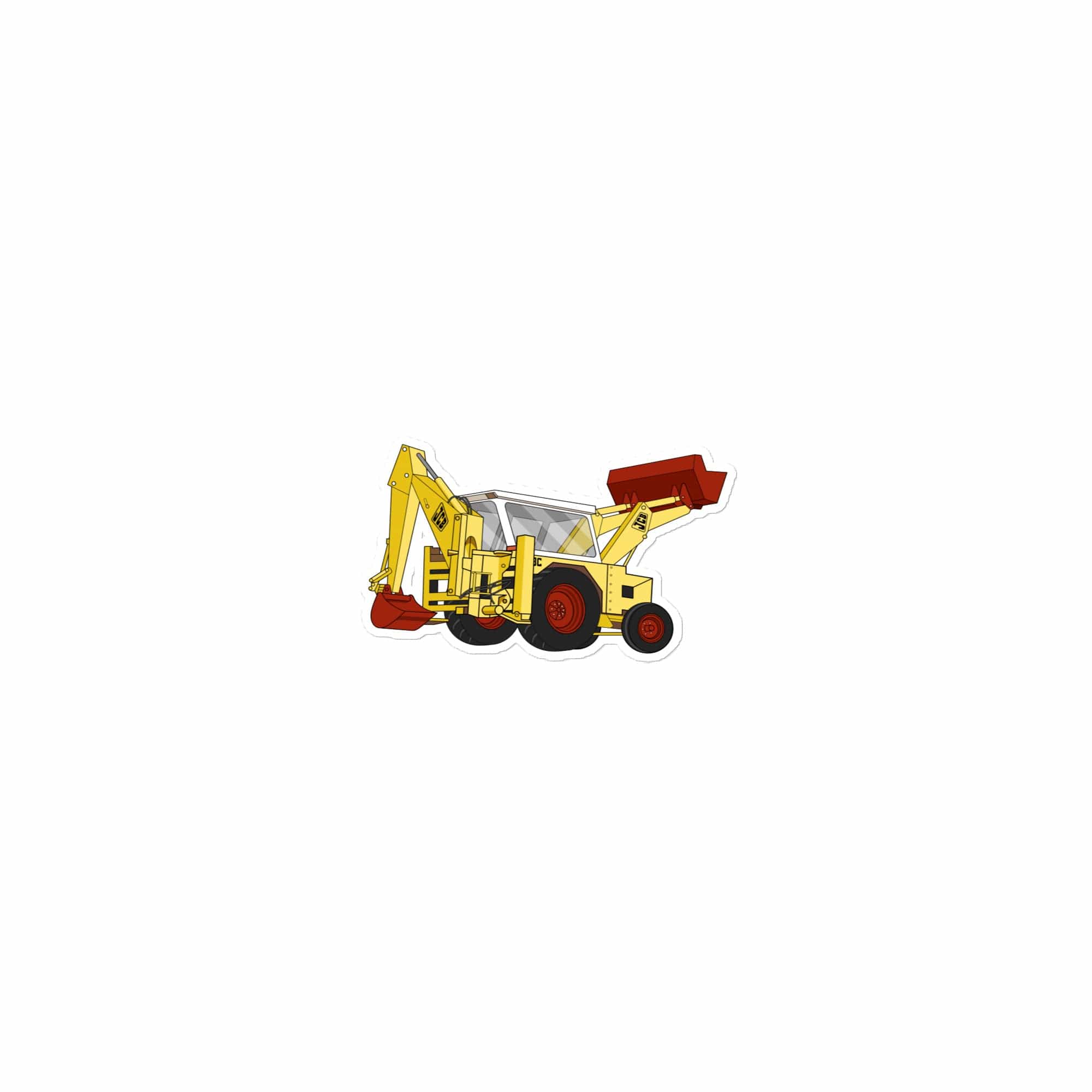 The Tractor Mugs Store 15″×3.75″ JCB 3C II Backhoe | Bubble-free stickers Quality Farmers Merch