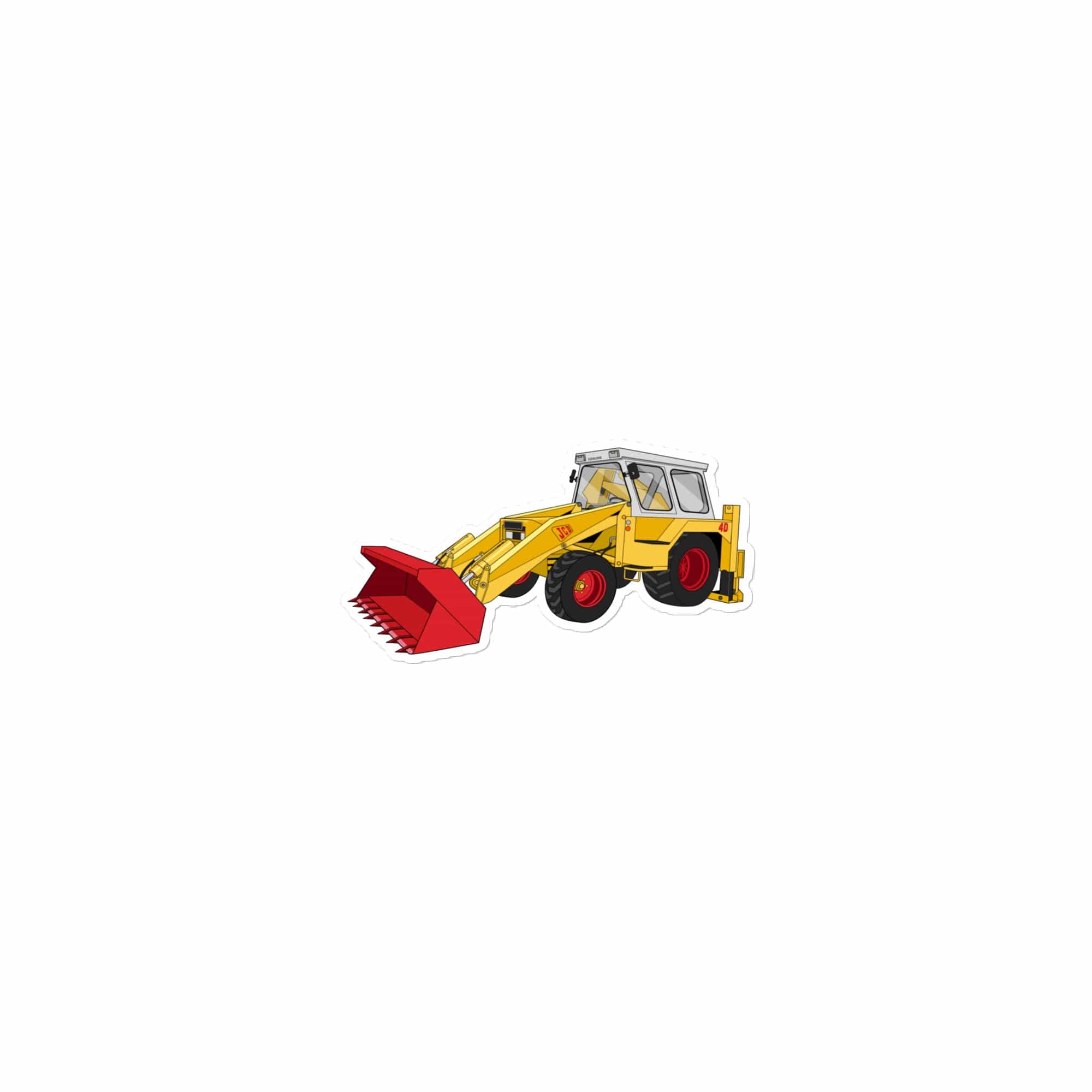 The Tractor Mugs Store 15″×3.75″ JCB 4D Backhoe | Bubble-free stickers Quality Farmers Merch