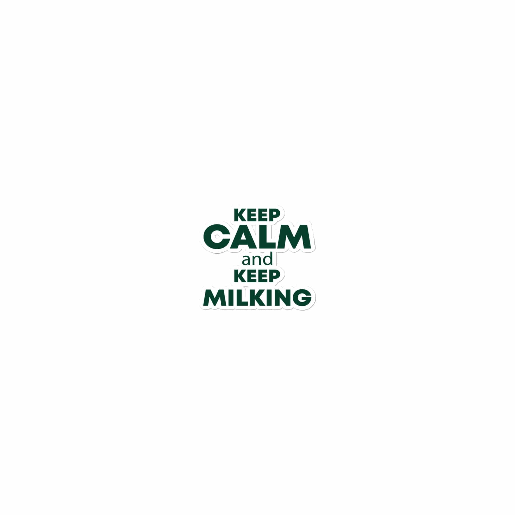 The Tractor Mugs Store 15″×3.75″ KEEP CALM and KEEP MILKING | Bubble-free stickers Quality Farmers Merch