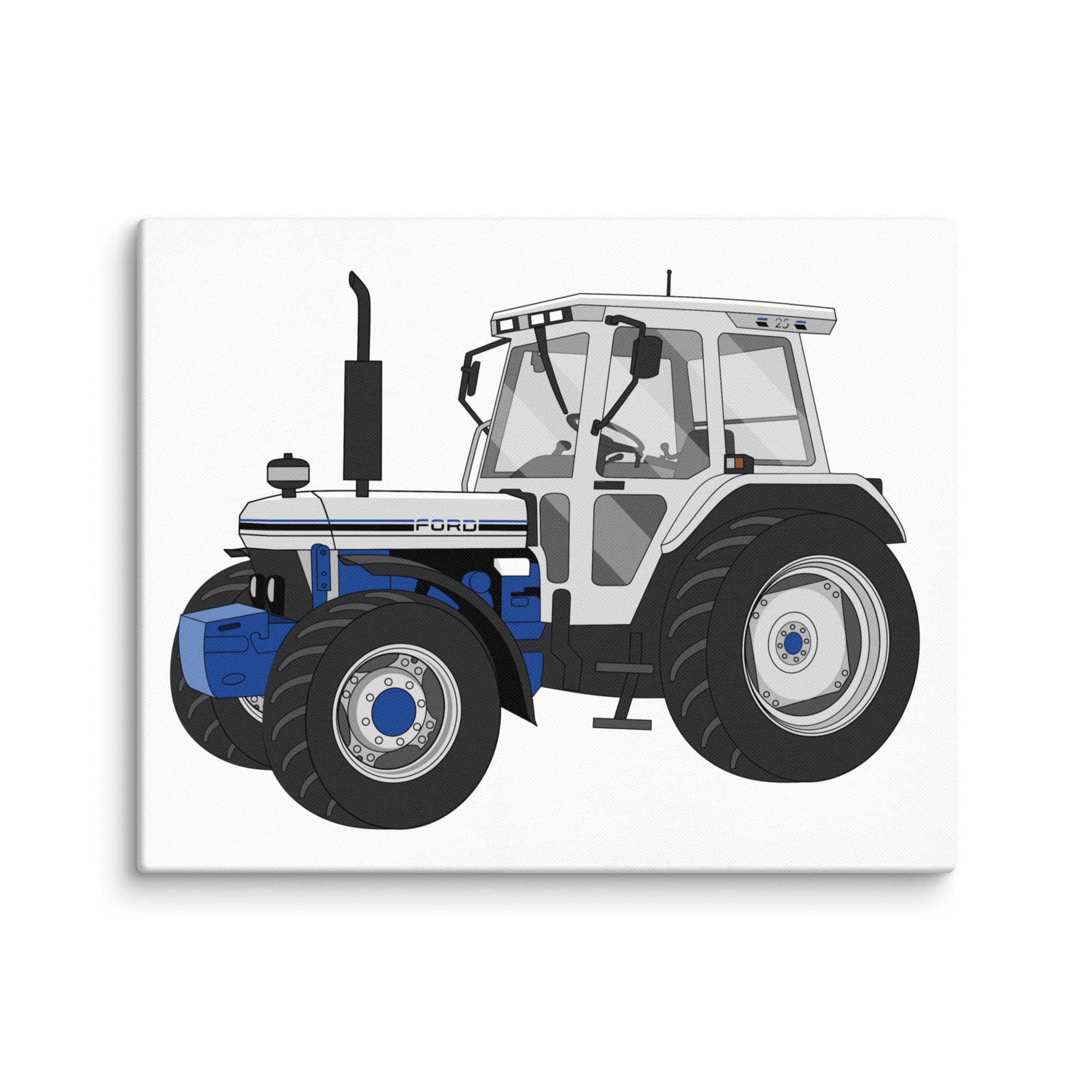 The Tractor Mugs Store 16″×20″ Ford 7810 Jubilee Edition SilverTractor | Canvas Quality Farmers Merch