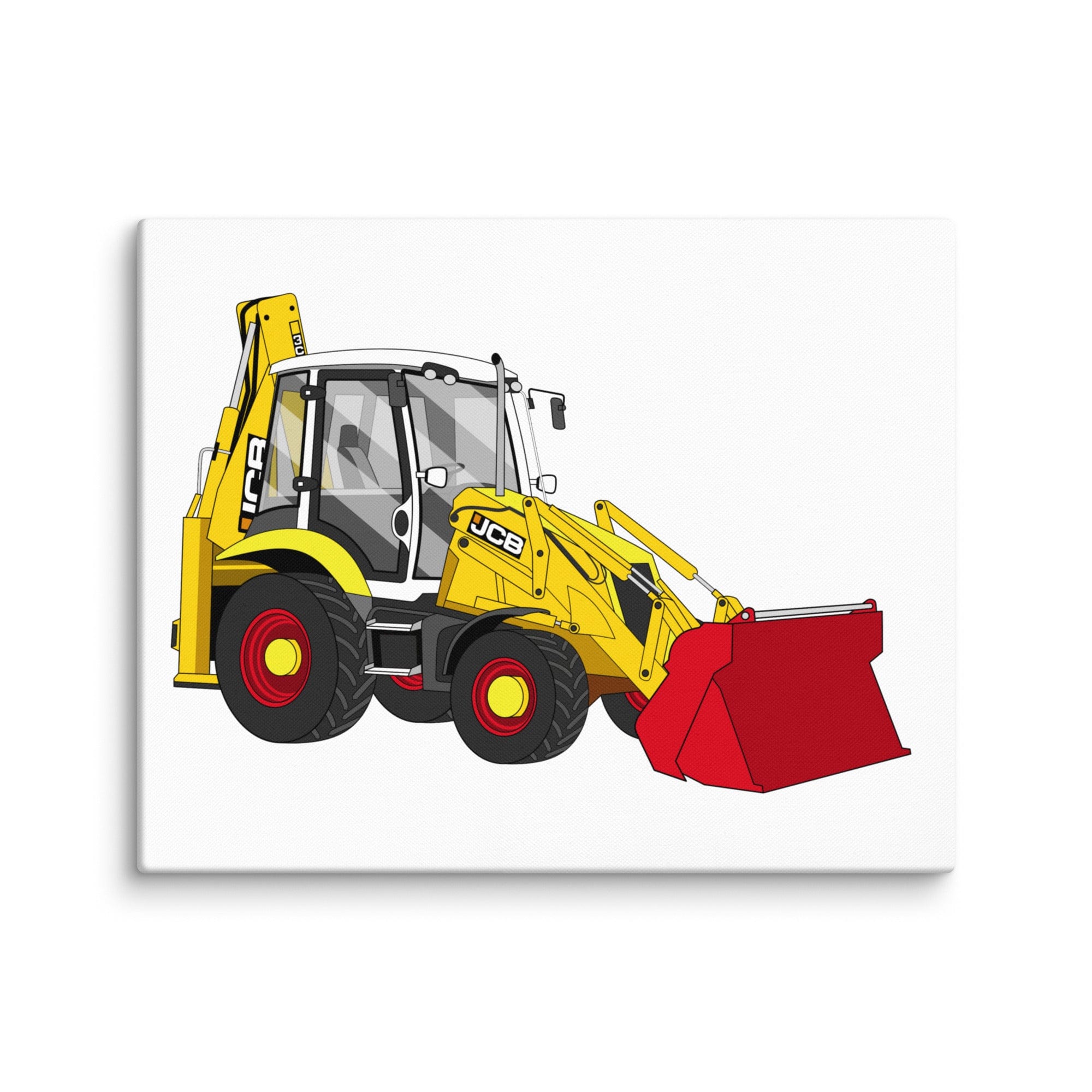 The Tractor Mugs Store 16″×20″ JCB 3CX 70th Anniversary Edition | Canvas Quality Farmers Merch