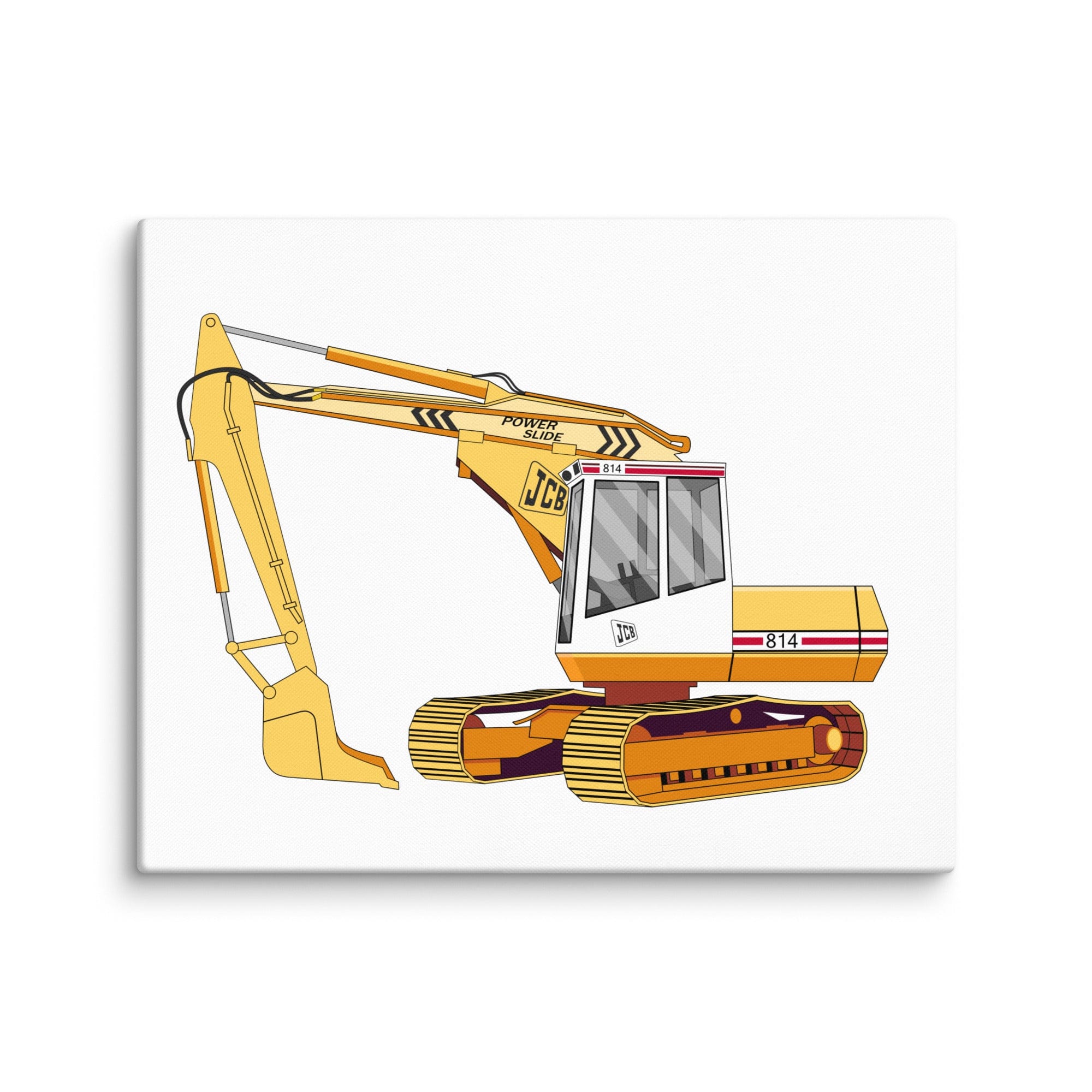 The Tractor Mugs Store 16″×20″ JCB 814 Super | Canvas Quality Farmers Merch