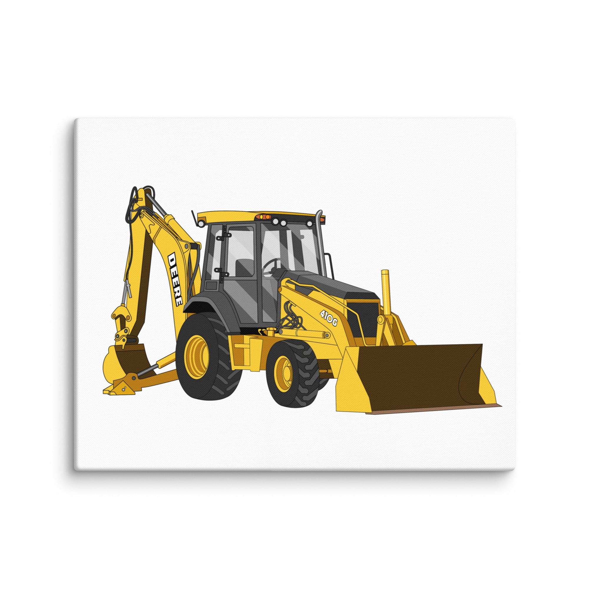 The Tractor Mugs Store 16″×20″ John Deere 410G Backhoe | Canvas Quality Farmers Merch