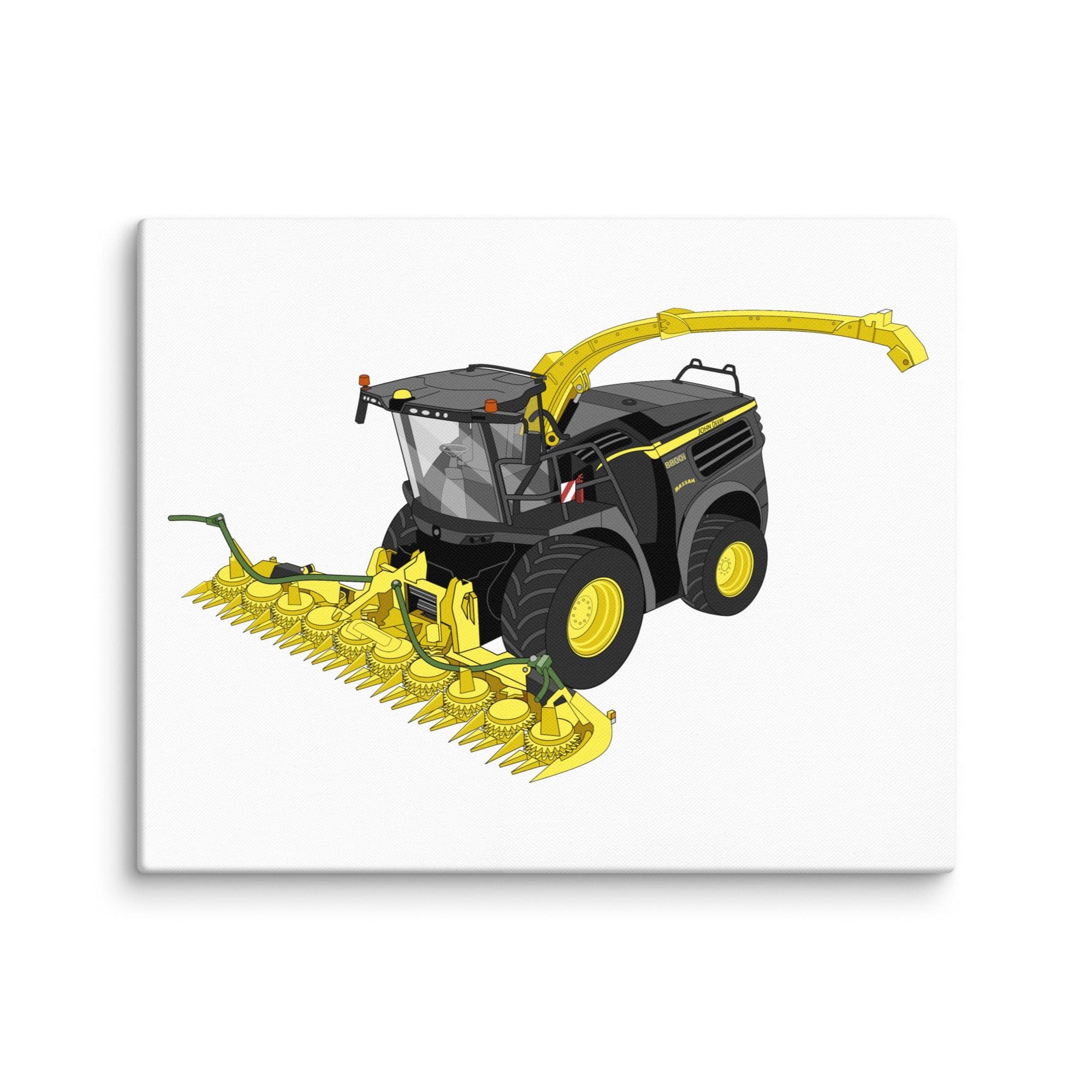 The Tractor Mugs Store 16″×20″ John Deere 8800 Black Beauty Silage Harvester | Canvas Quality Farmers Merch