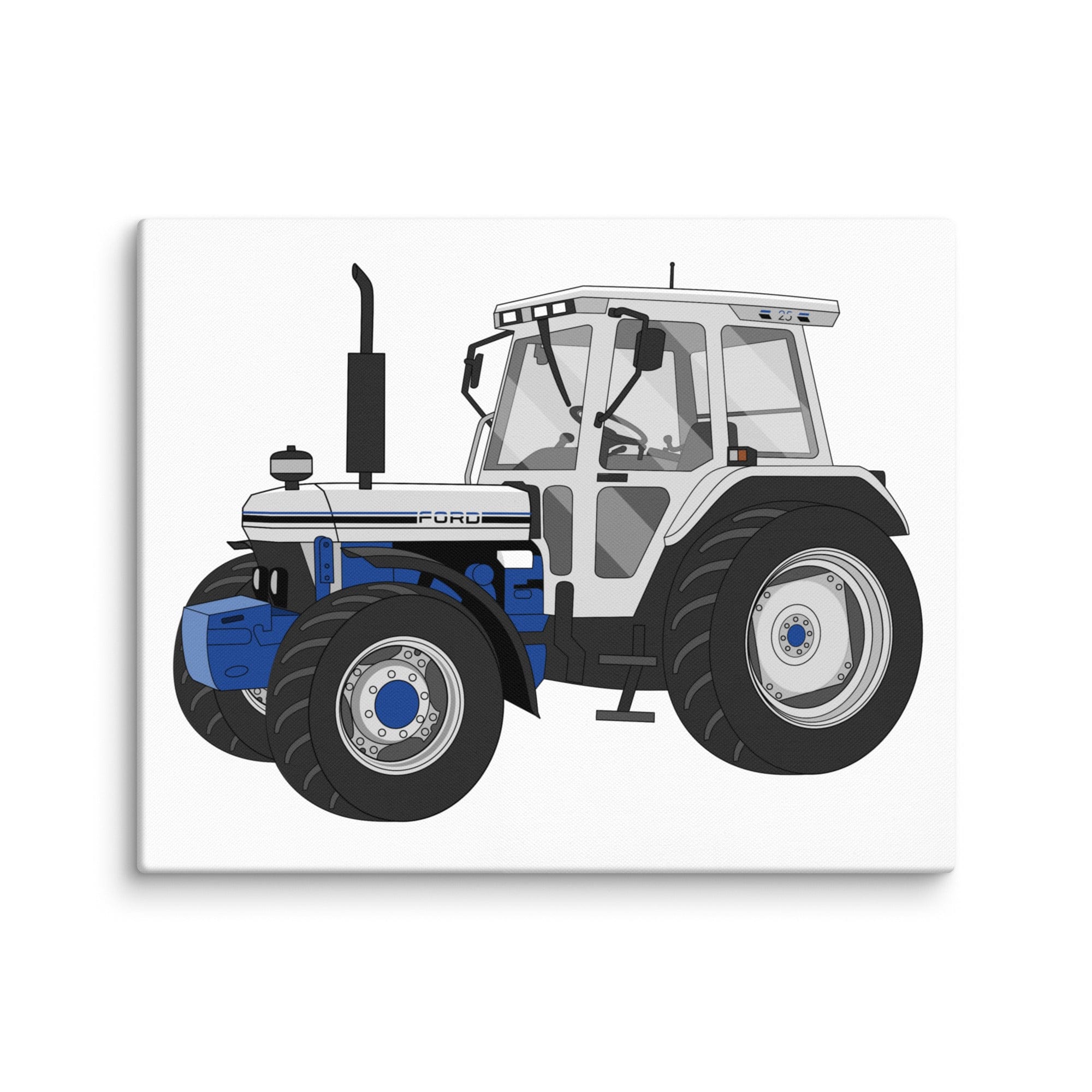 The Tractor Mugs Store 16″×20″ Jubilee Edition Silver Tractor | Canvas Quality Farmers Merch