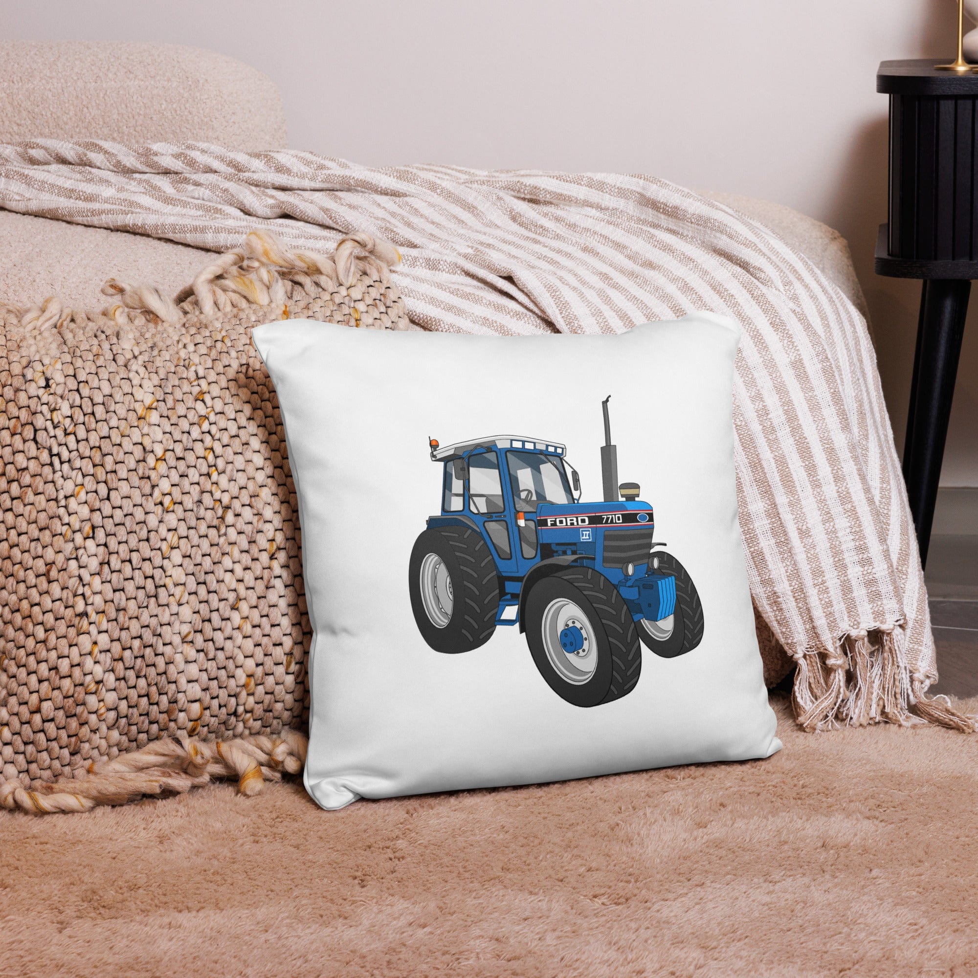 The Tractor Mugs Store 18″×18″ Ford 7710 | Pillow Case Quality Farmers Merch