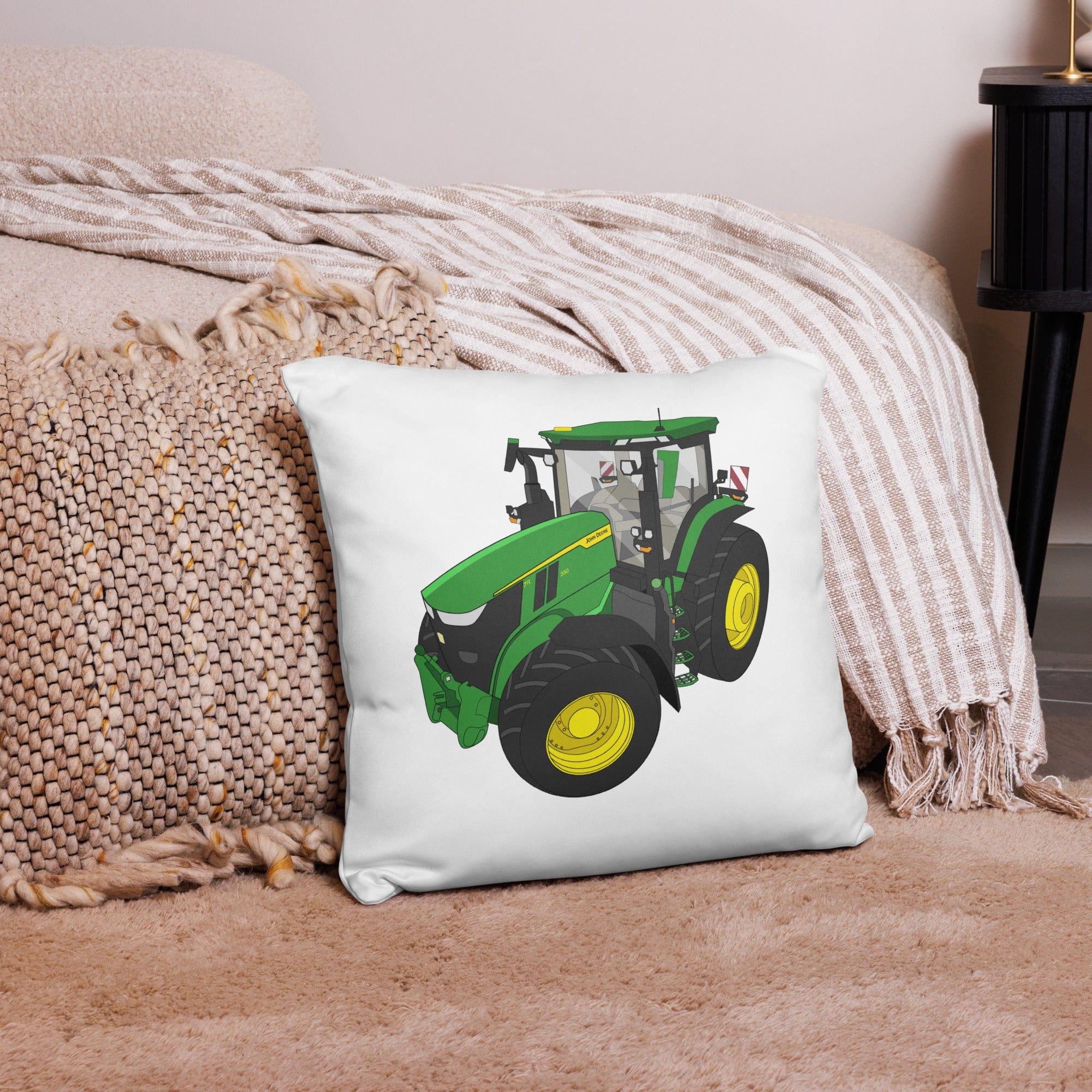 The Tractor Mugs Store 18″×18″ John Deere 7R 350 auto powr | Pillow Case Quality Farmers Merch