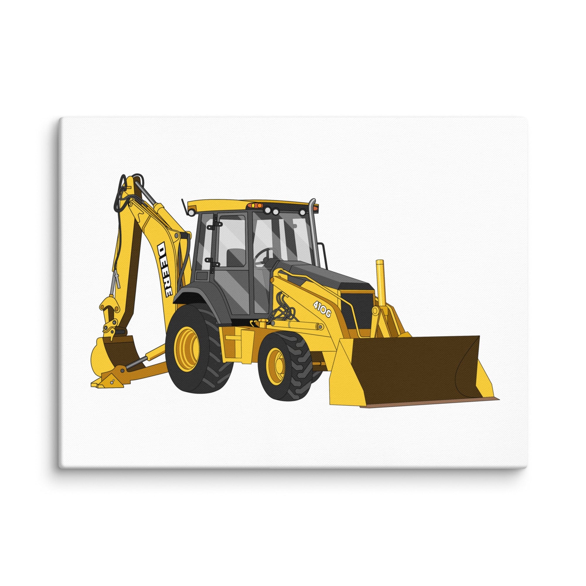 The Tractor Mugs Store 18″×24″ John Deere 410G Backhoe | Canvas Quality Farmers Merch