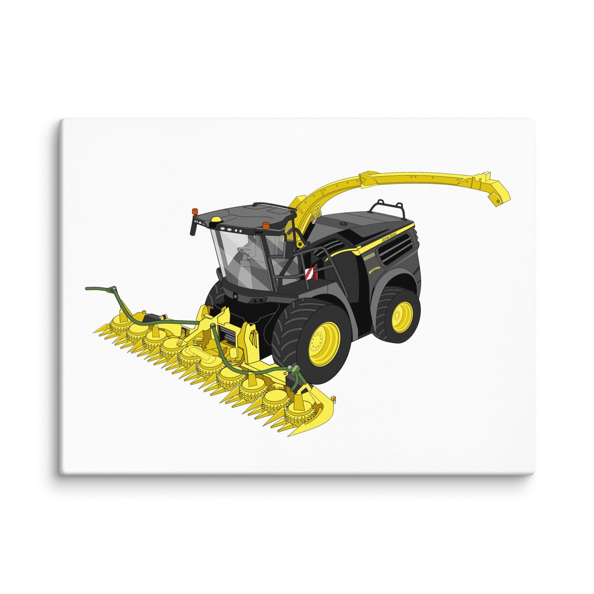 The Tractor Mugs Store 18″×24″ John Deere 8800 Black Beauty Silage Harvester | Canvas Quality Farmers Merch