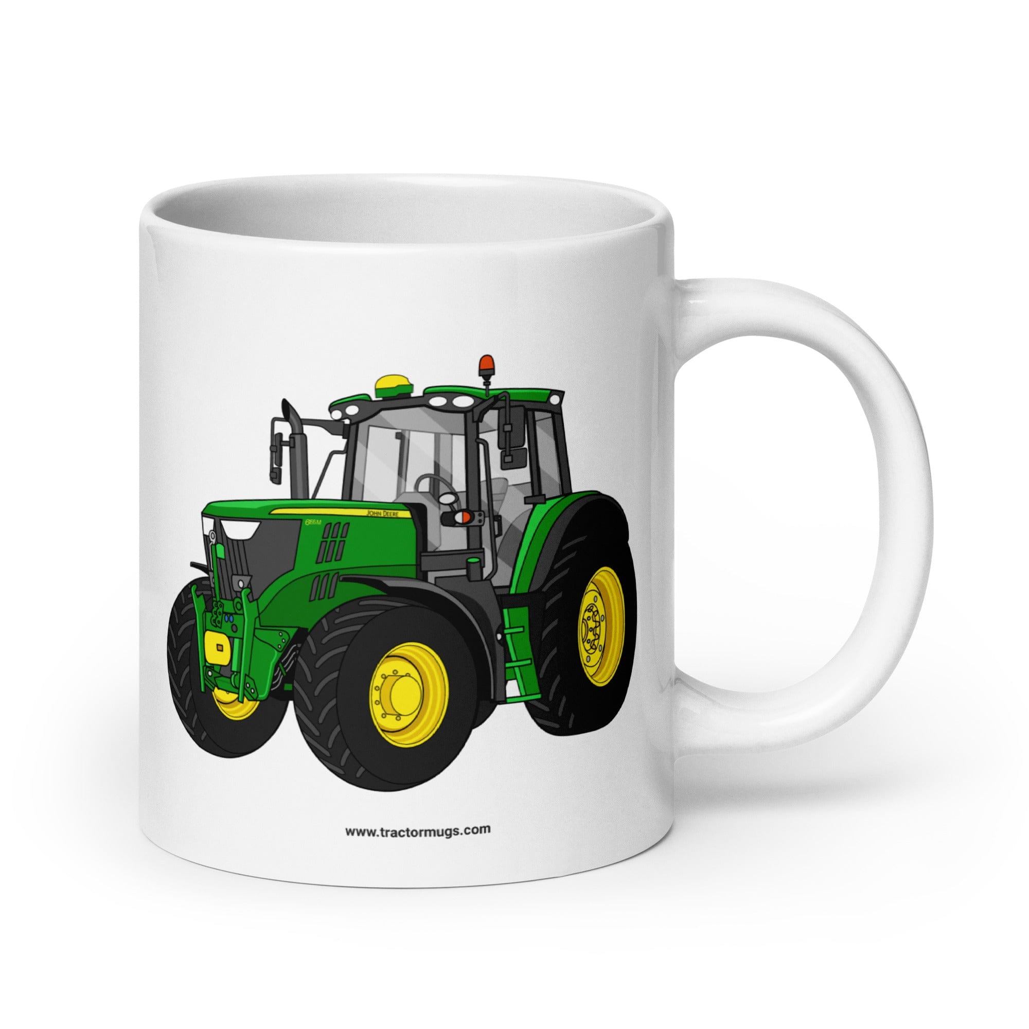 The Tractor Mugs Store 20 oz John Deere 6155 M | White glossy mug Quality Farmers Merch