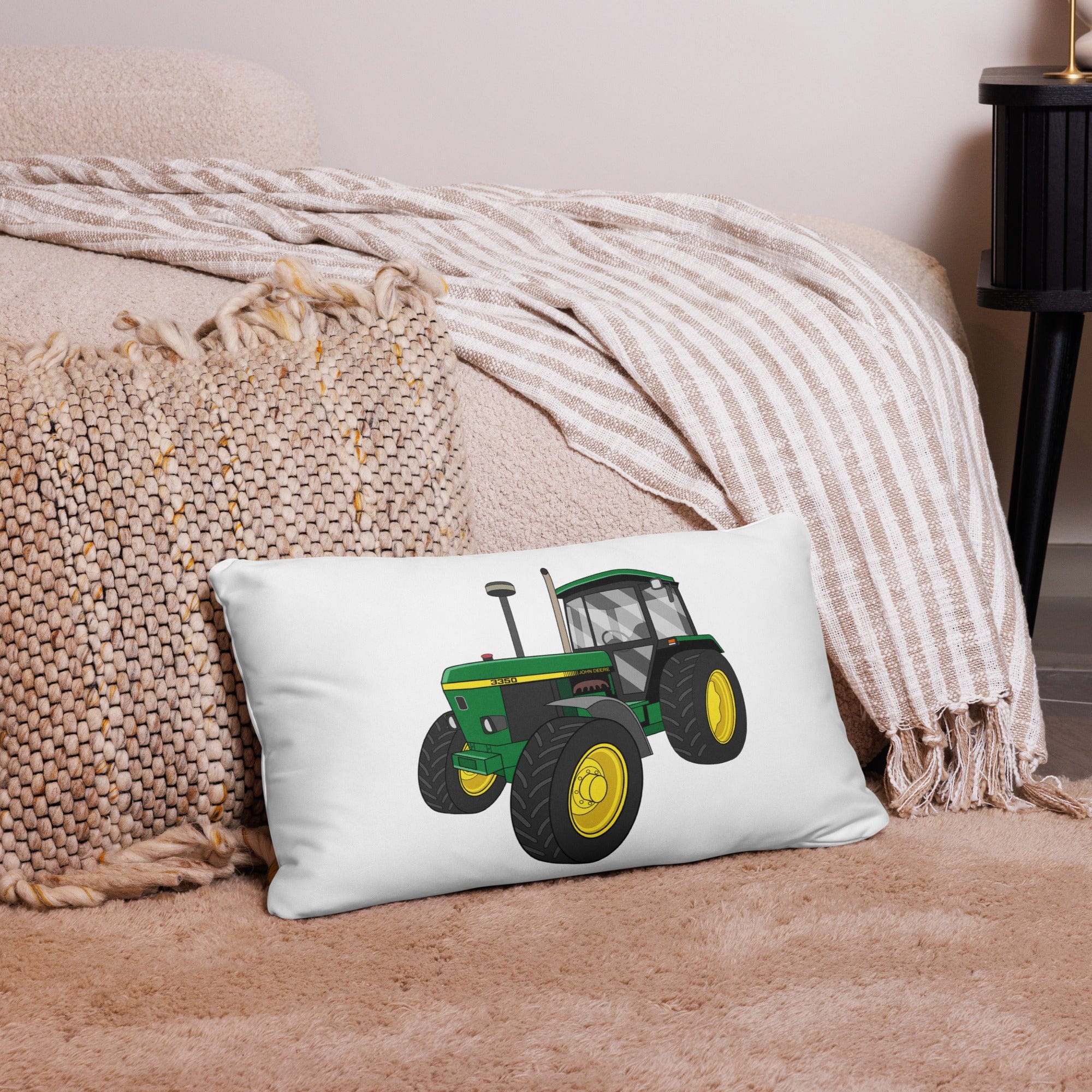 The Tractor Mugs Store 20″×12″ John Deere 3350 4WD | Pillow Case Quality Farmers Merch