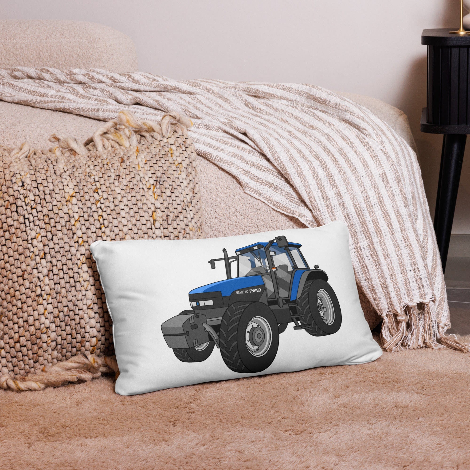 The Tractor Mugs Store 20″×12″ New Holland TM 150 Super Steer | Pillow Case Quality Farmers Merch