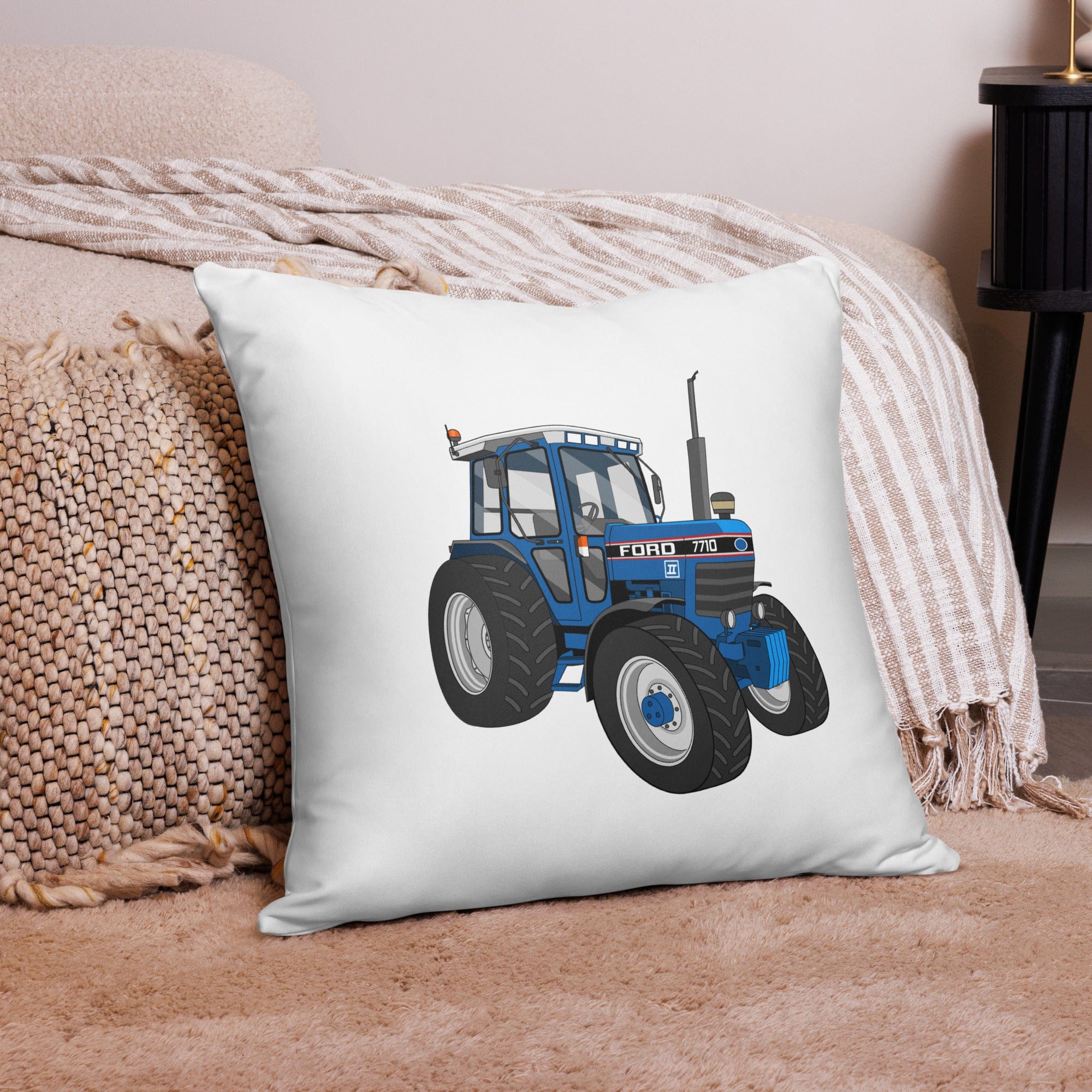 The Tractor Mugs Store 22″×22″ Ford 7710 | Pillow Case Quality Farmers Merch