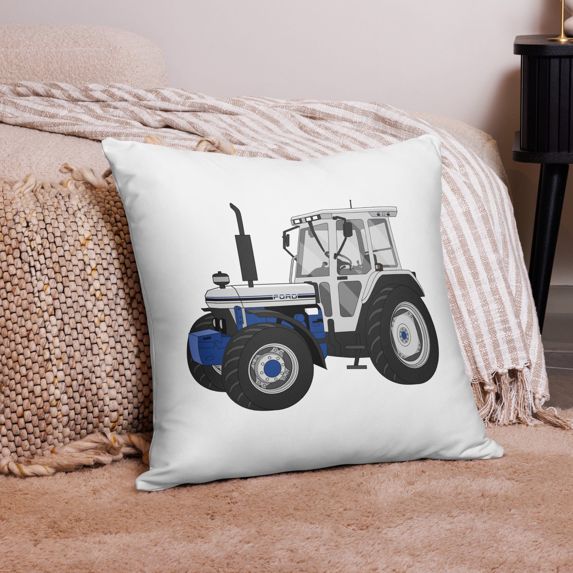 The Tractor Mugs Store 22″×22″ Ford 7810 Jubilee Edition SilverTractor | Pillow Case Quality Farmers Merch