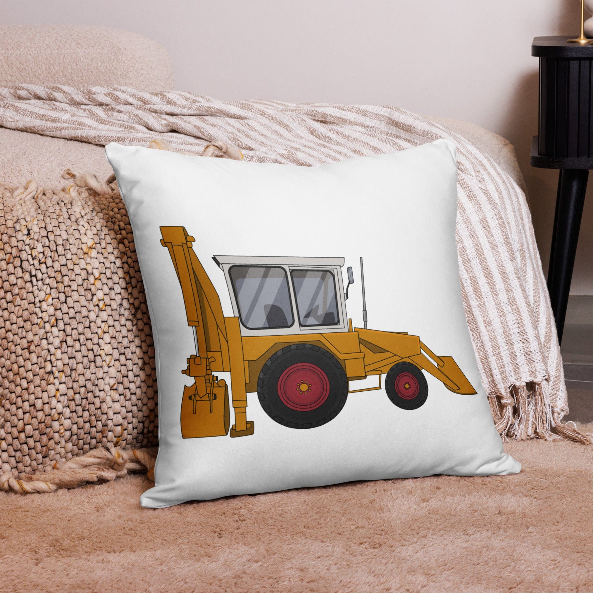 The Tractor Mugs Store 22″×22″ JCB 3C (1975) | Pillow Case Quality Farmers Merch