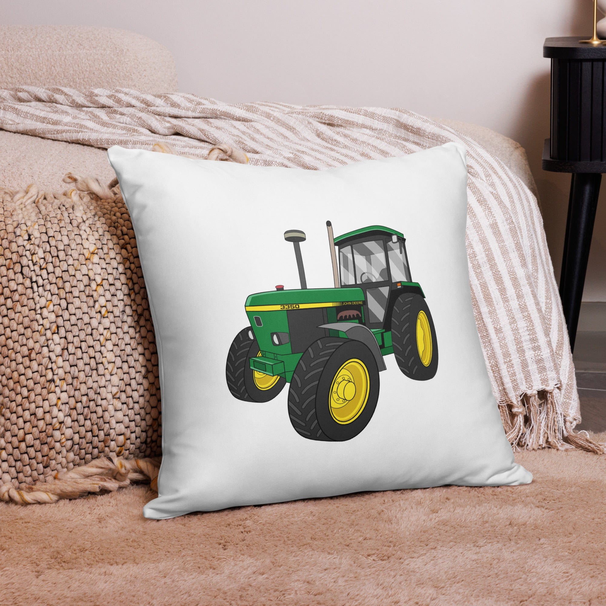 The Tractor Mugs Store 22″×22″ John Deere 3350 4WD | Pillow Case Quality Farmers Merch