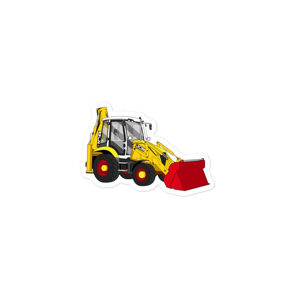 The Tractor Mugs Store 3″×3″ JCB 3CX 70th Anniversary Edition | Bubble-free stickers Quality Farmers Merch