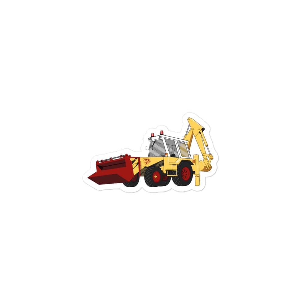 The Tractor Mugs Store 3″×3″ JCB 3D (1975) | Bubble-free stickers Quality Farmers Merch