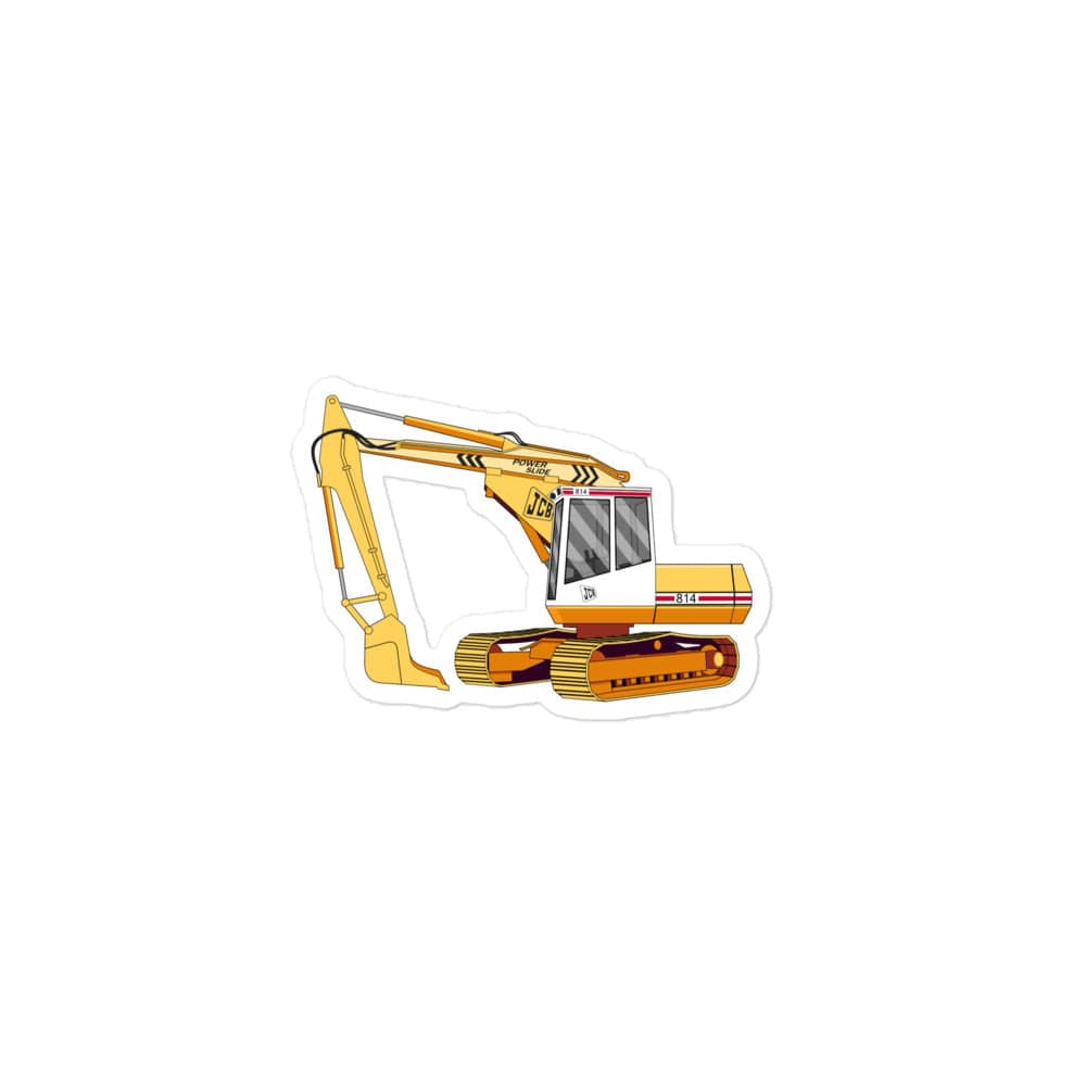 The Tractor Mugs Store 3″×3″ JCB 814 Super | Bubble-free stickers Quality Farmers Merch