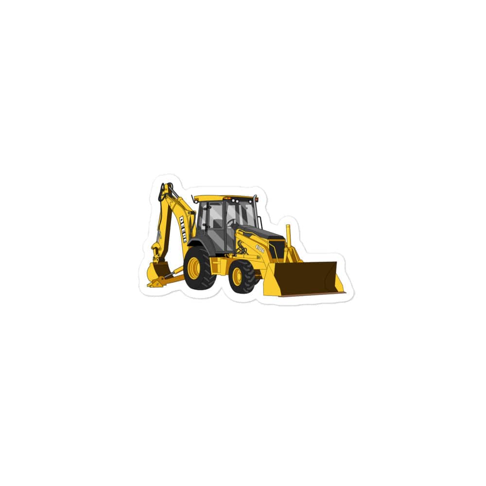 The Tractor Mugs Store 3″×3″ John Deere 410G Backhoe | Bubble-free stickers Quality Farmers Merch
