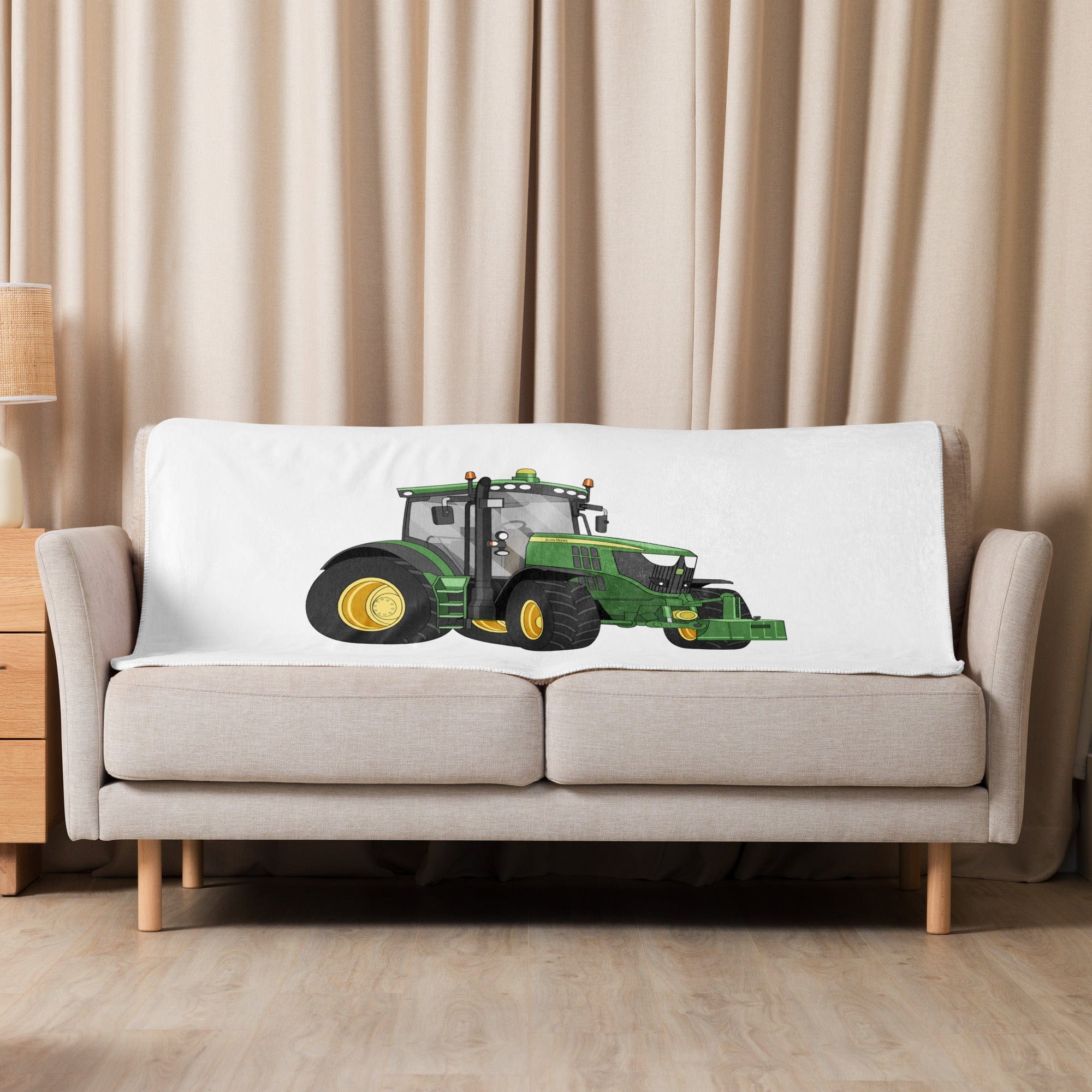 The Tractor Mugs Store 37″×57″ John Deere 6210 R | Sherpa blanket Quality Farmers Merch
