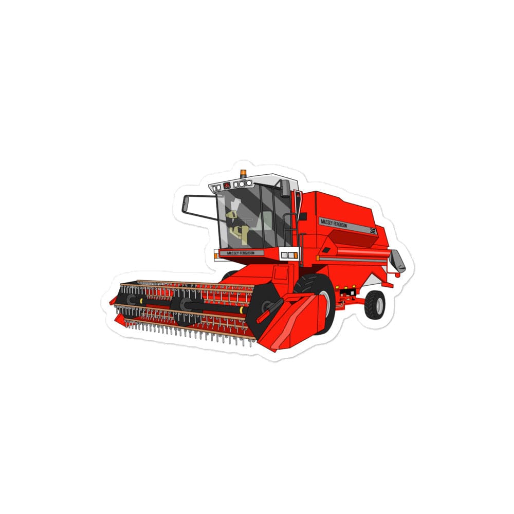 The Tractor Mugs Store 4″×4″ 1994 Massey Ferguson 32 Combine Harvester | Bubble-free stickers Quality Farmers Merch