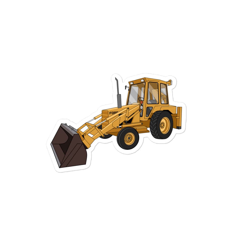 The Tractor Mugs Store 4″×4″ Ford 550 Backhoe | Bubble-free stickers Quality Farmers Merch