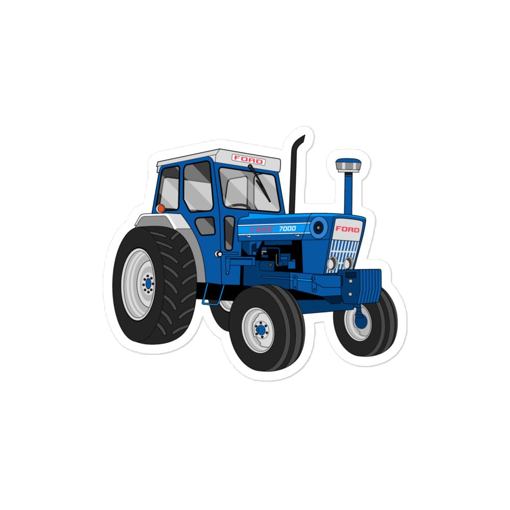 The Tractor Mugs Store 4″×4″ Ford 7000 | Bubble-free stickers Quality Farmers Merch