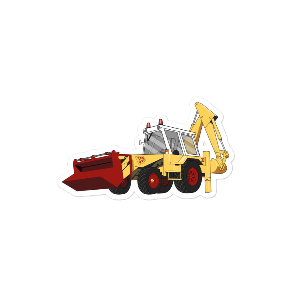 The Tractor Mugs Store 4″×4″ JCB 3D (1975) | Bubble-free stickers Quality Farmers Merch