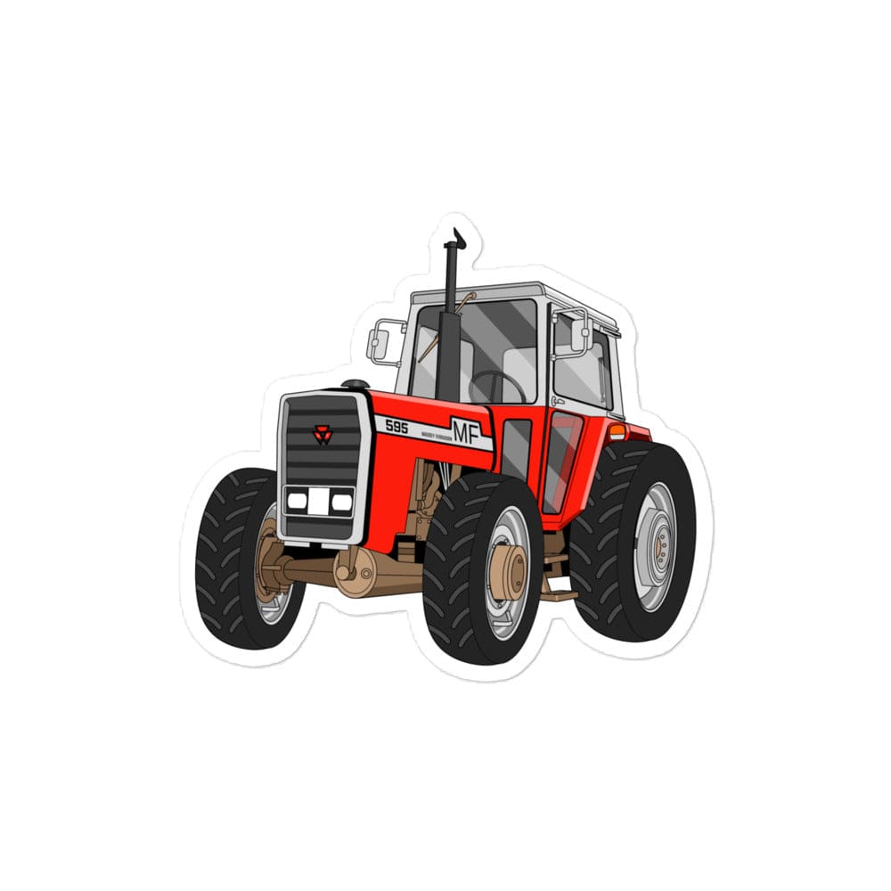 The Tractor Mugs Store 4″×4″ Massey 595 | Bubble-free stickers Quality Farmers Merch