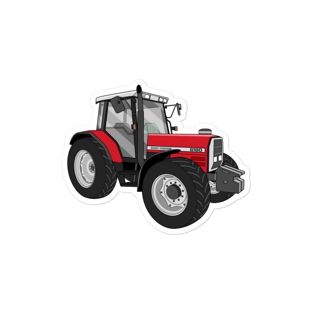The Tractor Mugs Store 4″×4″ Massey Ferguson 6180 | Bubble-free stickers Quality Farmers Merch