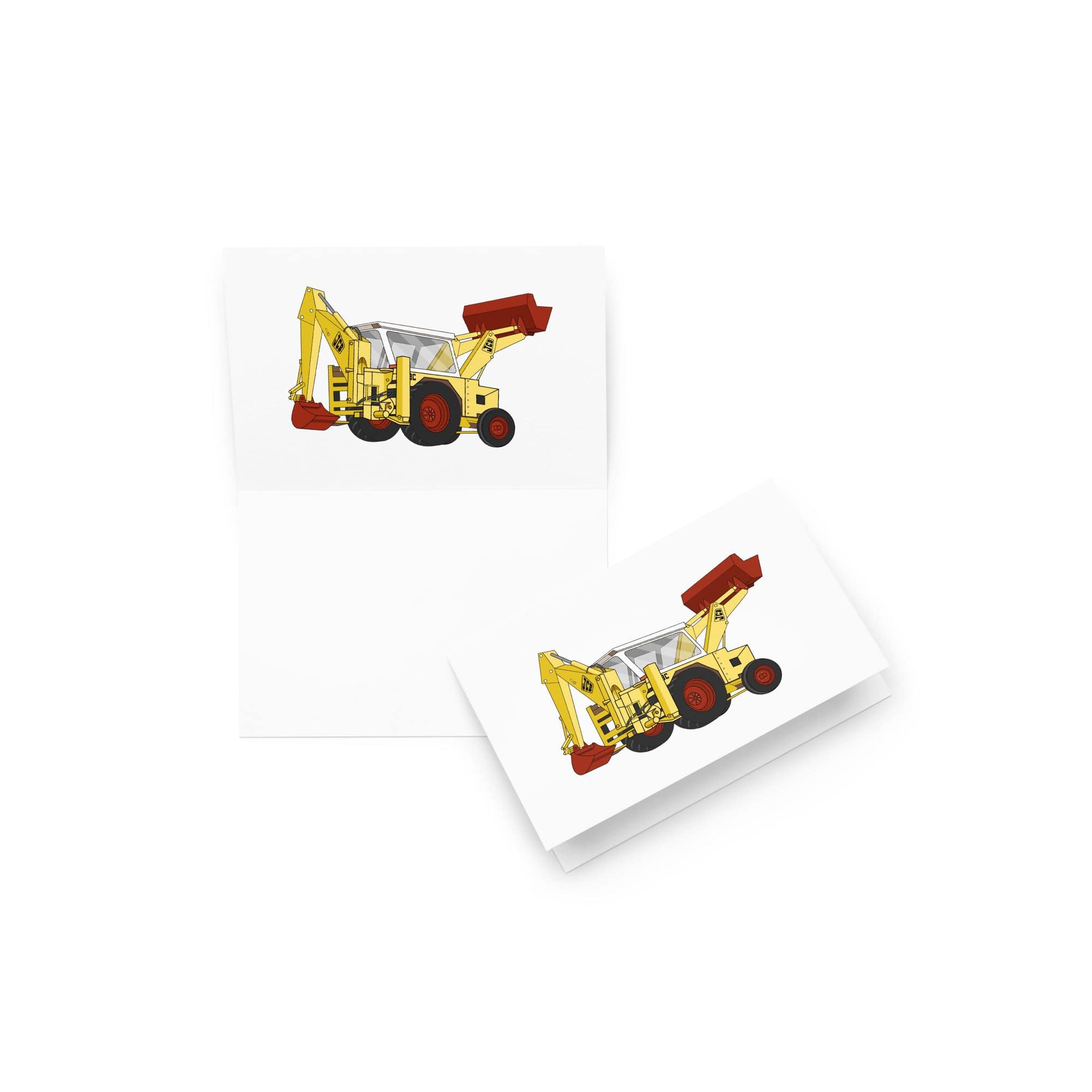 The Tractor Mugs Store 4″×6″ JCB 3C II Backhoe | Greeting card Quality Farmers Merch