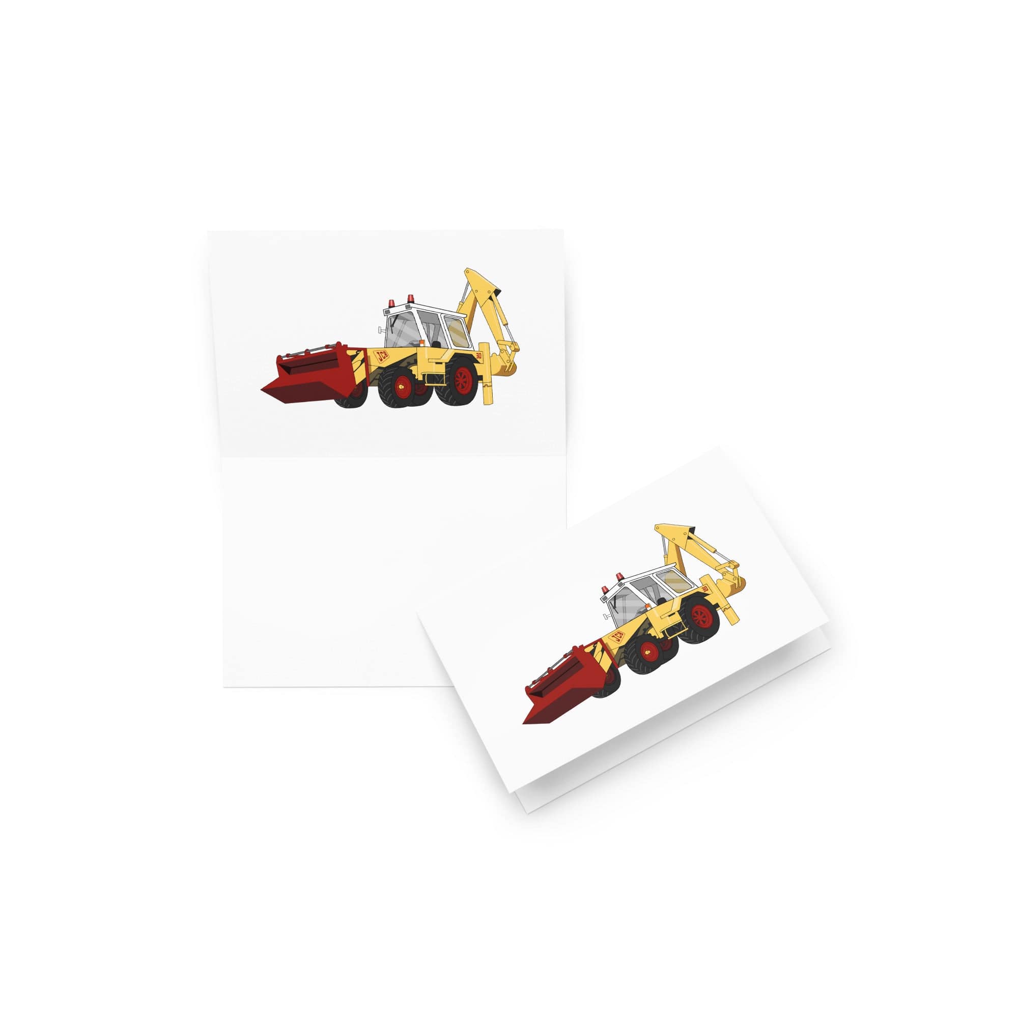 The Tractor Mugs Store 4″×6″ JCB 3D (1975) | Greeting card Quality Farmers Merch