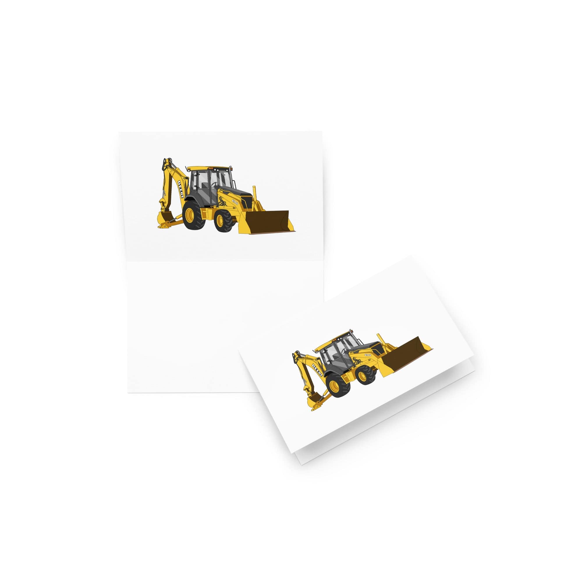 The Tractor Mugs Store 4″×6″ John Deere 410G Backhoe | Greeting card Quality Farmers Merch