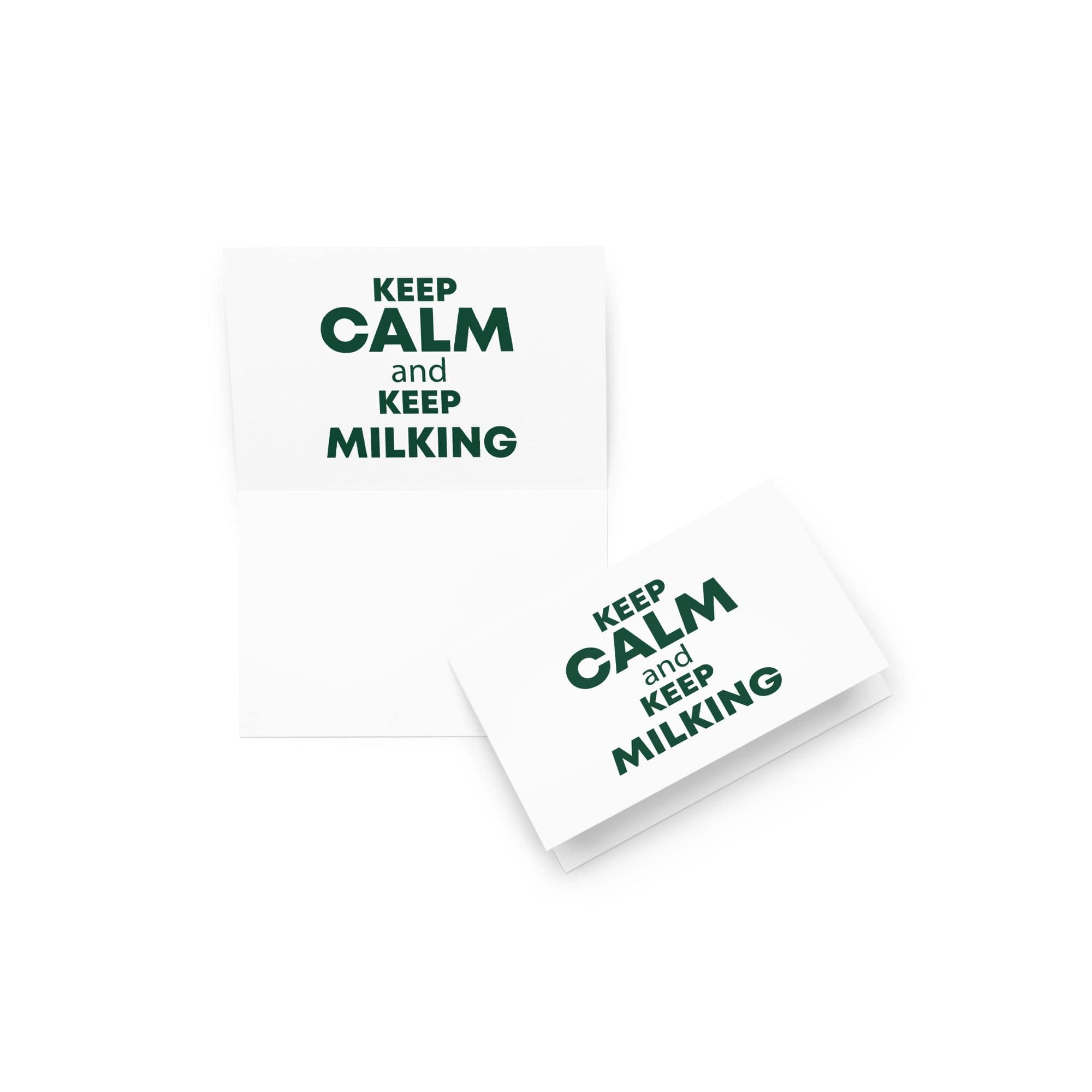 The Tractor Mugs Store 4″×6″ KEEP CALM and KEEP MILKING | Greeting card Quality Farmers Merch